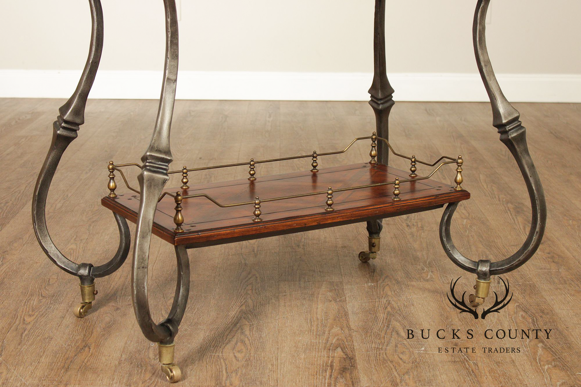 Artistica Italian Style Two-Tier Rolling Bar Cart