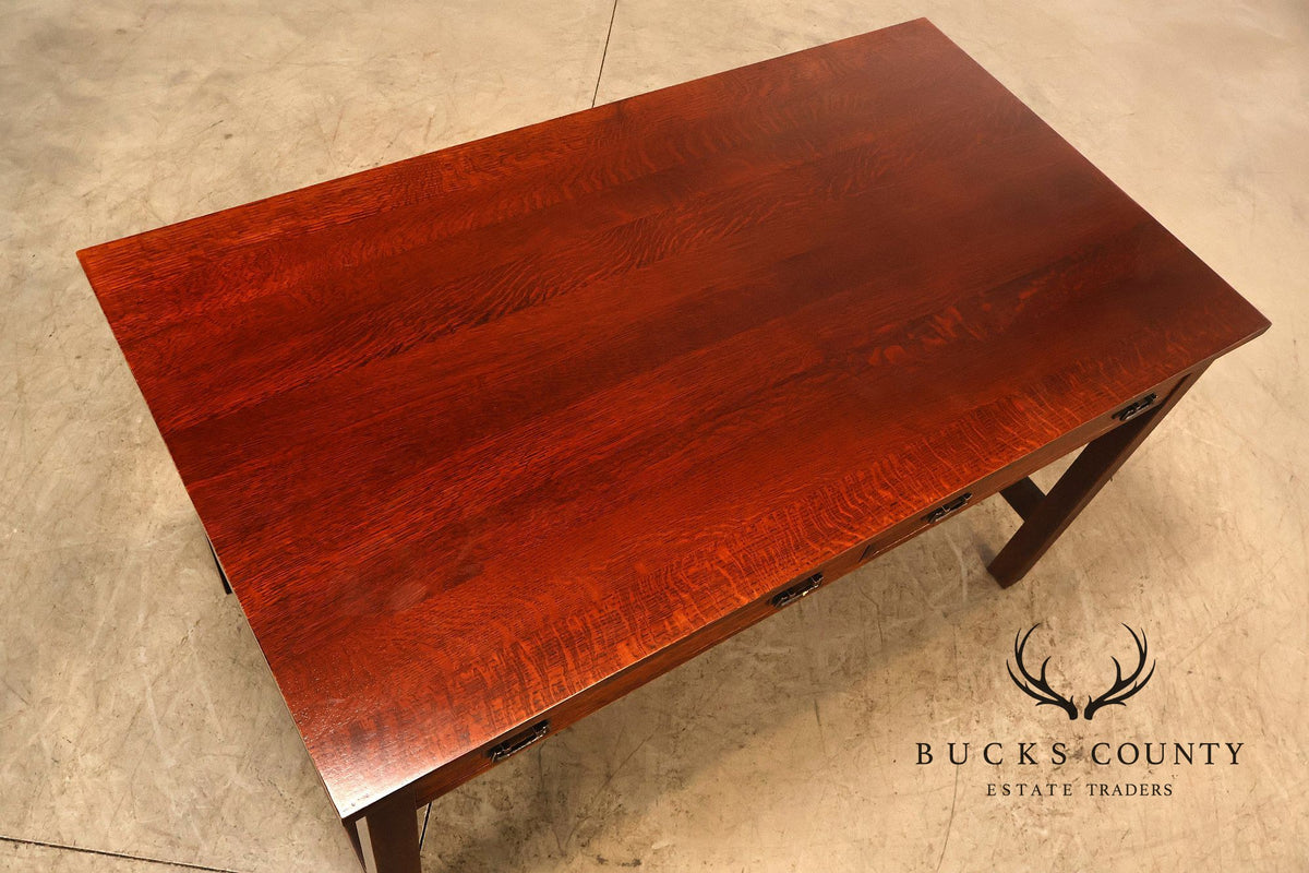 Stickley Mission Collection Oak Spindle Writing Desk