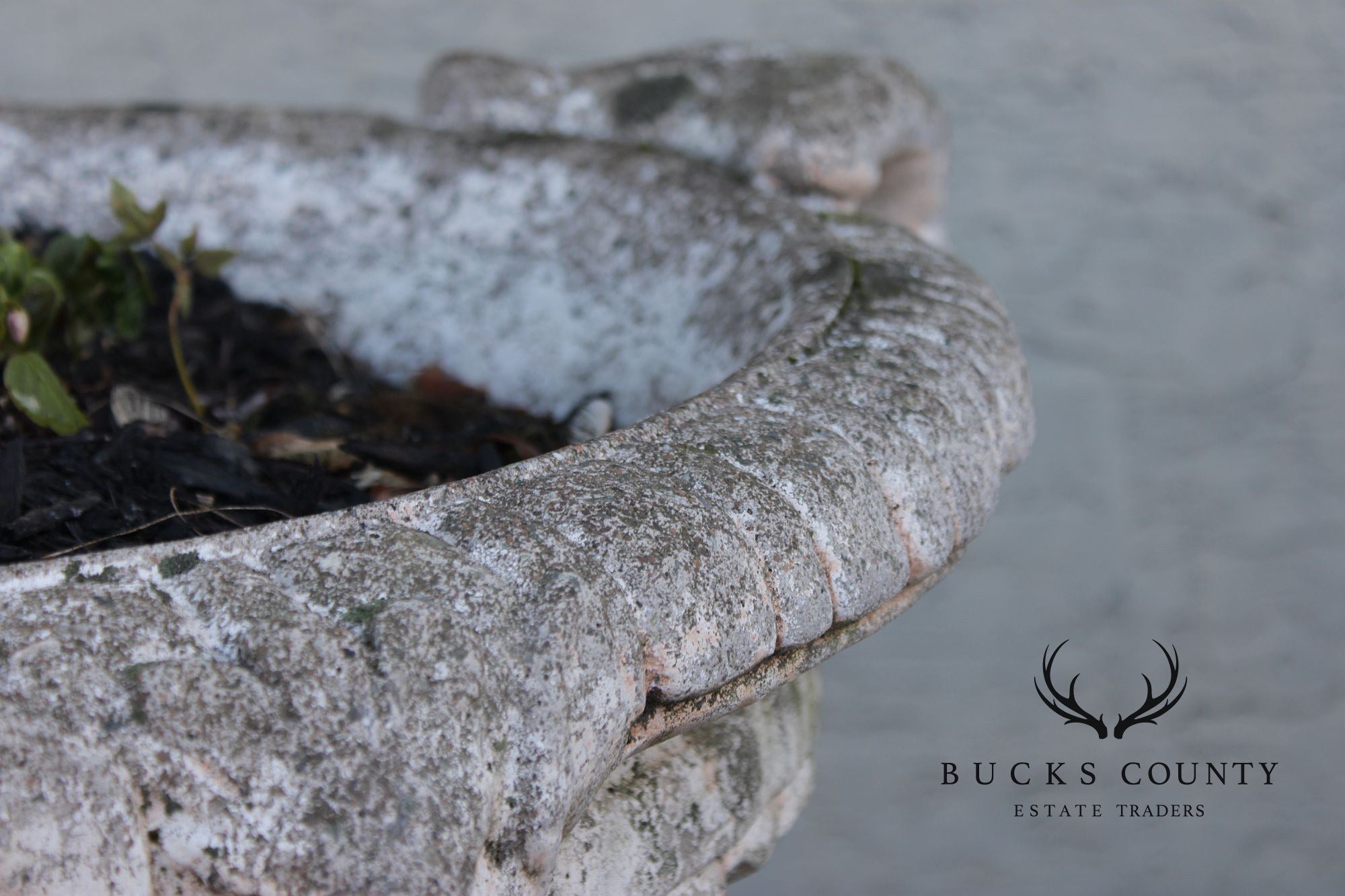 Classical Style Pair of Cast Stone Garden Urns