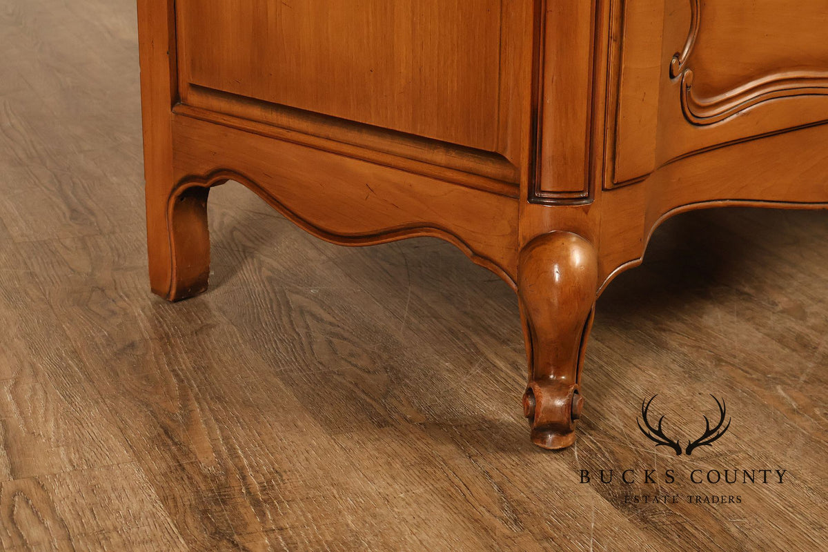 French Provincial Style Marble Top Tall Chest Of Drawers