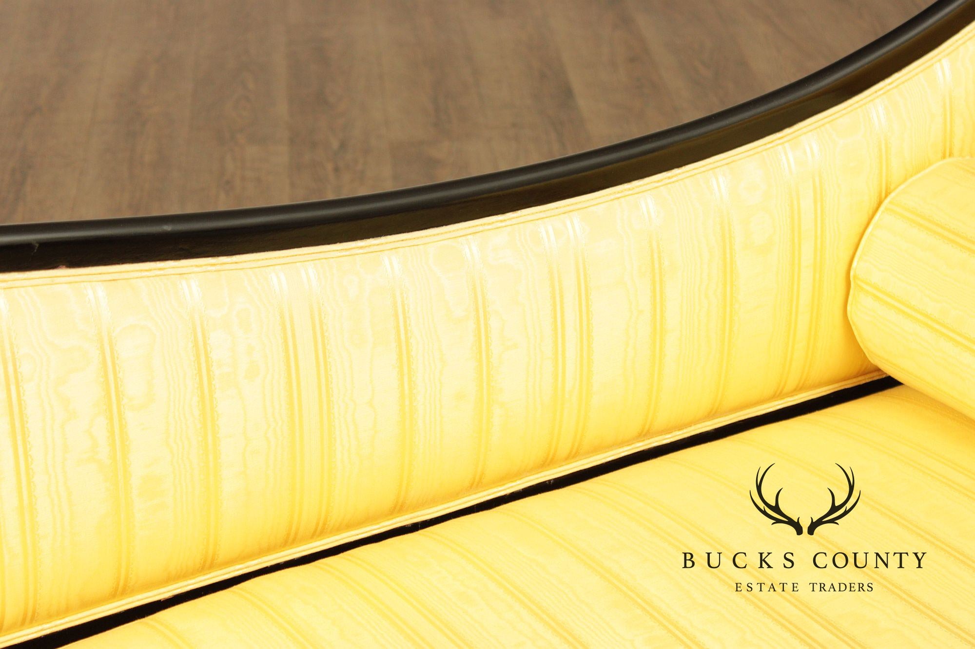 English Regency Style Ebonized Recamier Chaise Lounge
