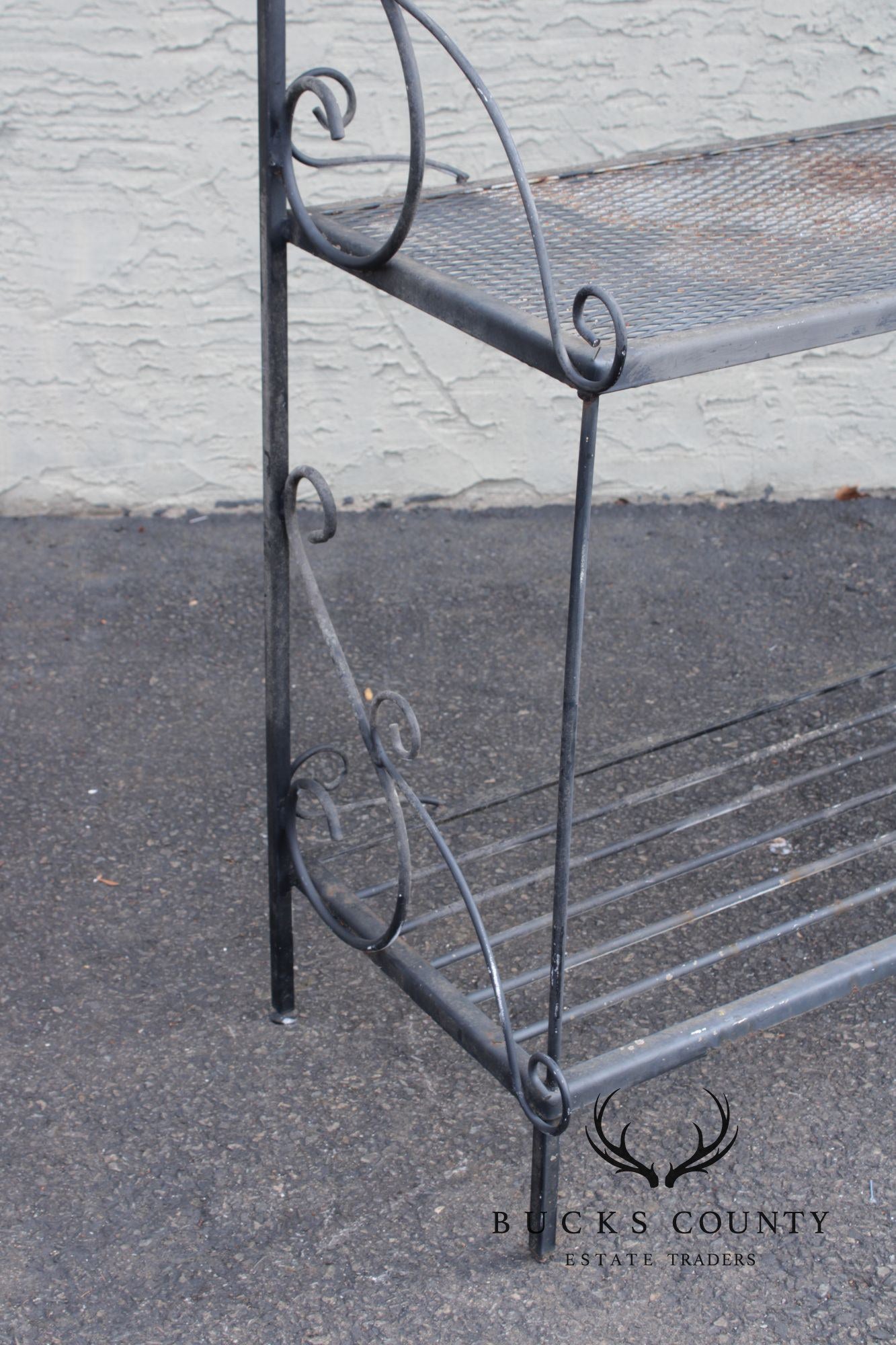 French Style Wrought Iron Three-Tier Outdoor Baker's Rack