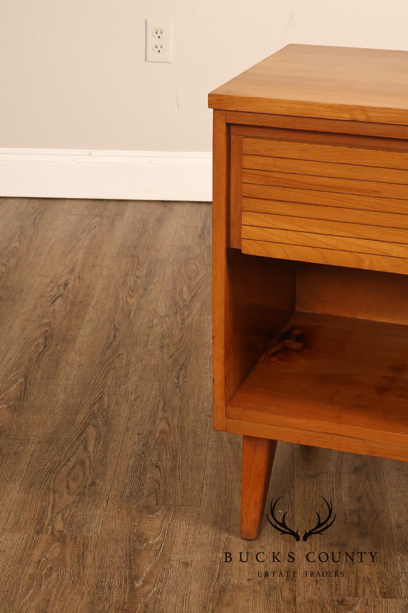 Mid Century Modern Pine Nightstand