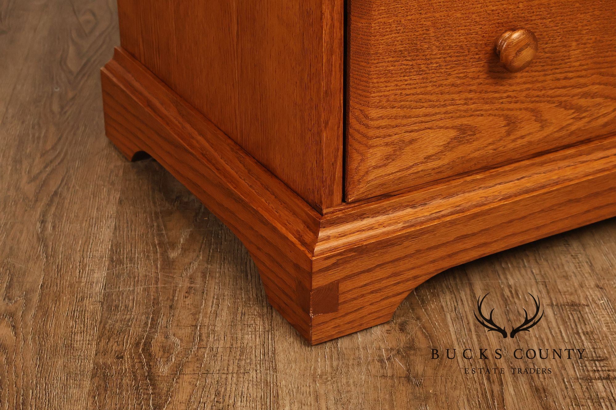 Hunt Country Furniture Oak Five Drawer High Chest