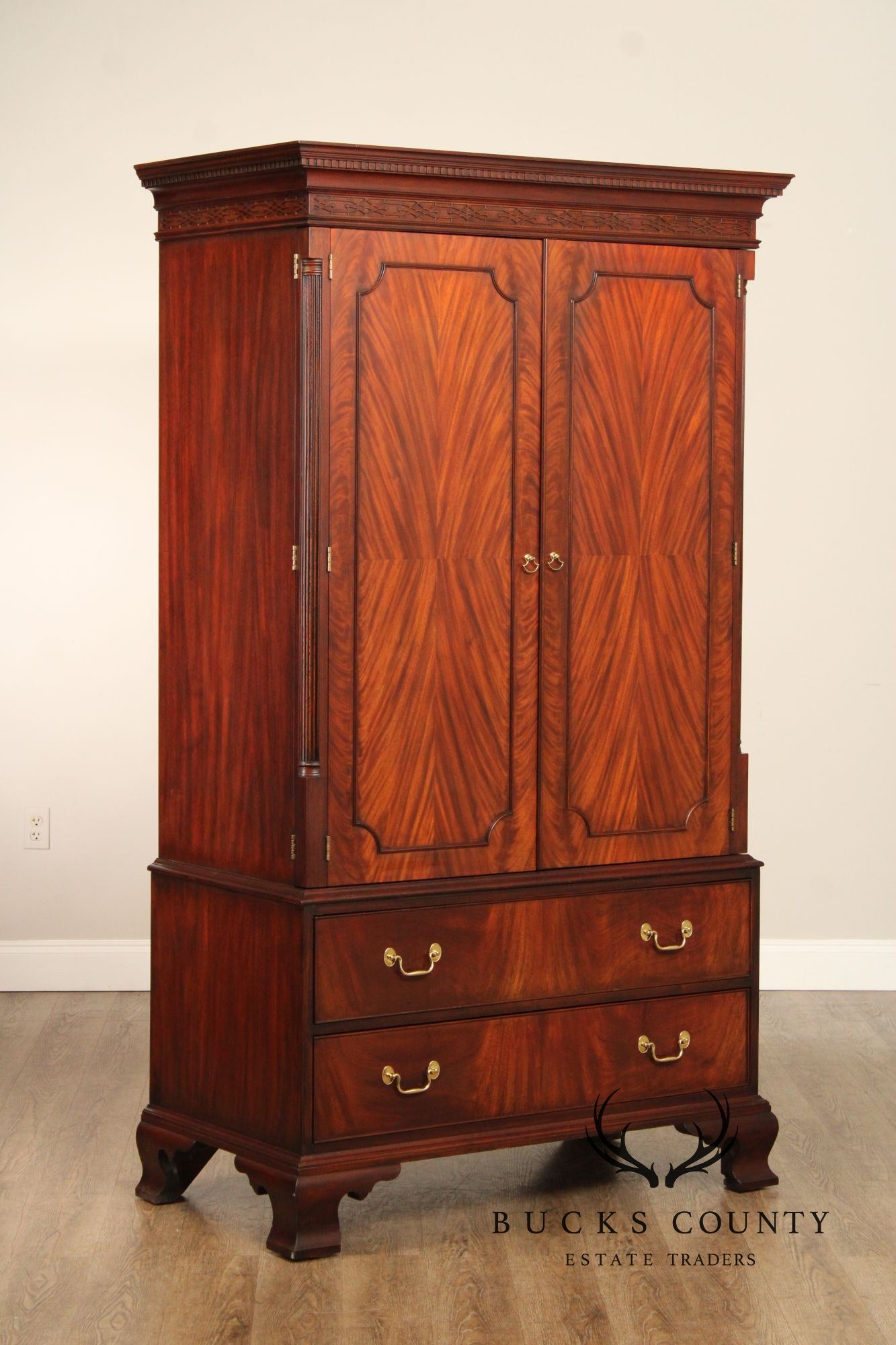 Henkel Harris Georgian Style Mahogany Armoire