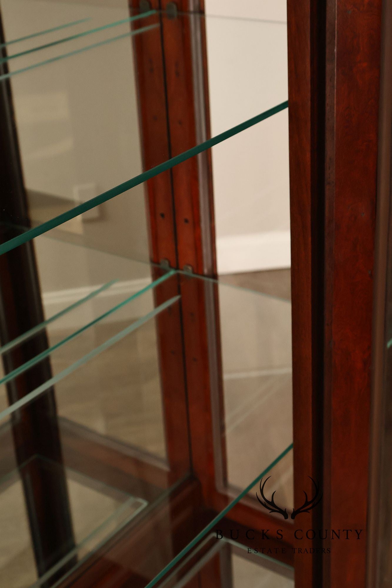 Pennsylvania House Traditional Cherry Lighted Glass Curio Display Cabinet