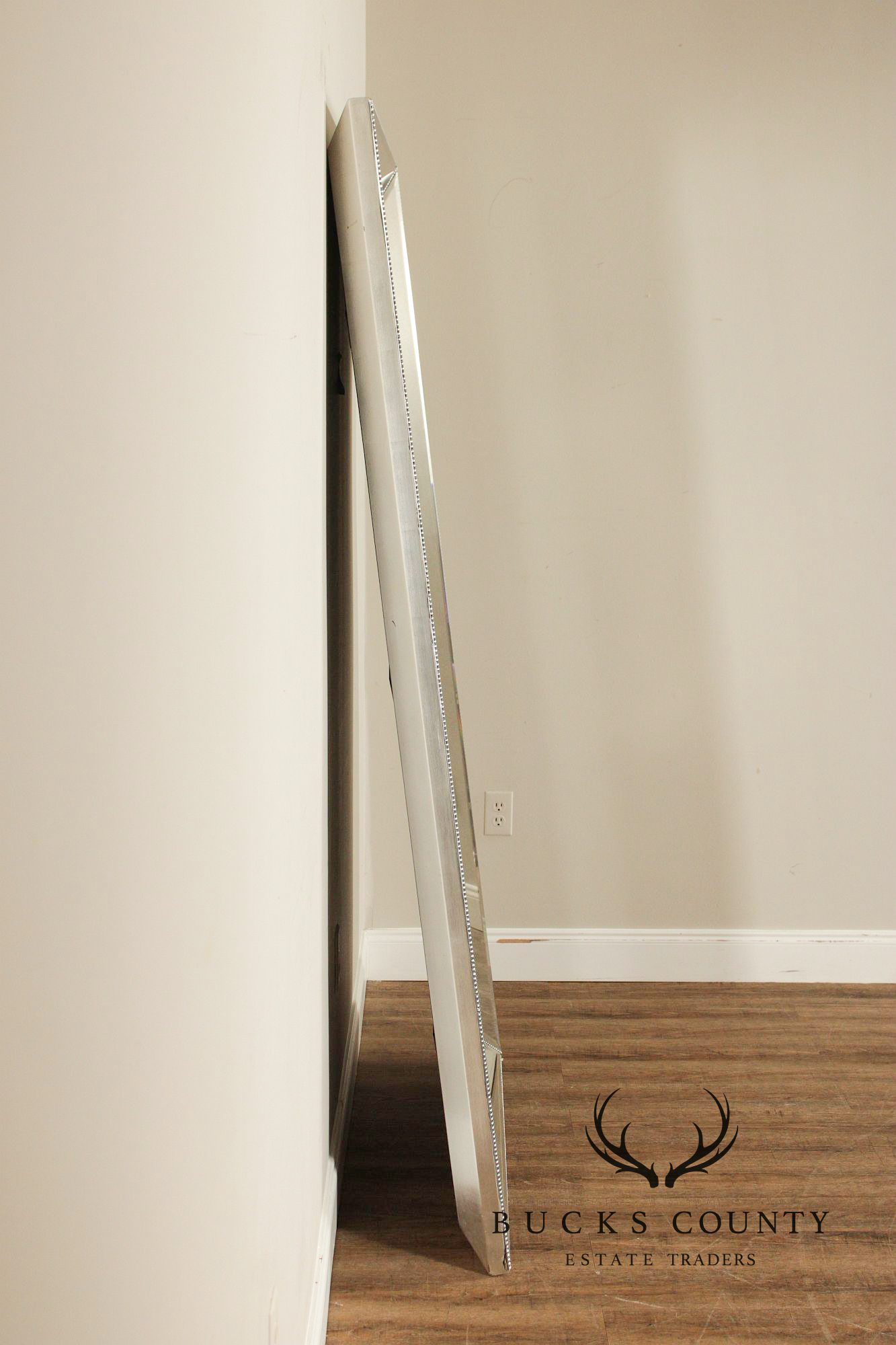 Hollywood Regency Oversized Beaded Floor Mirror