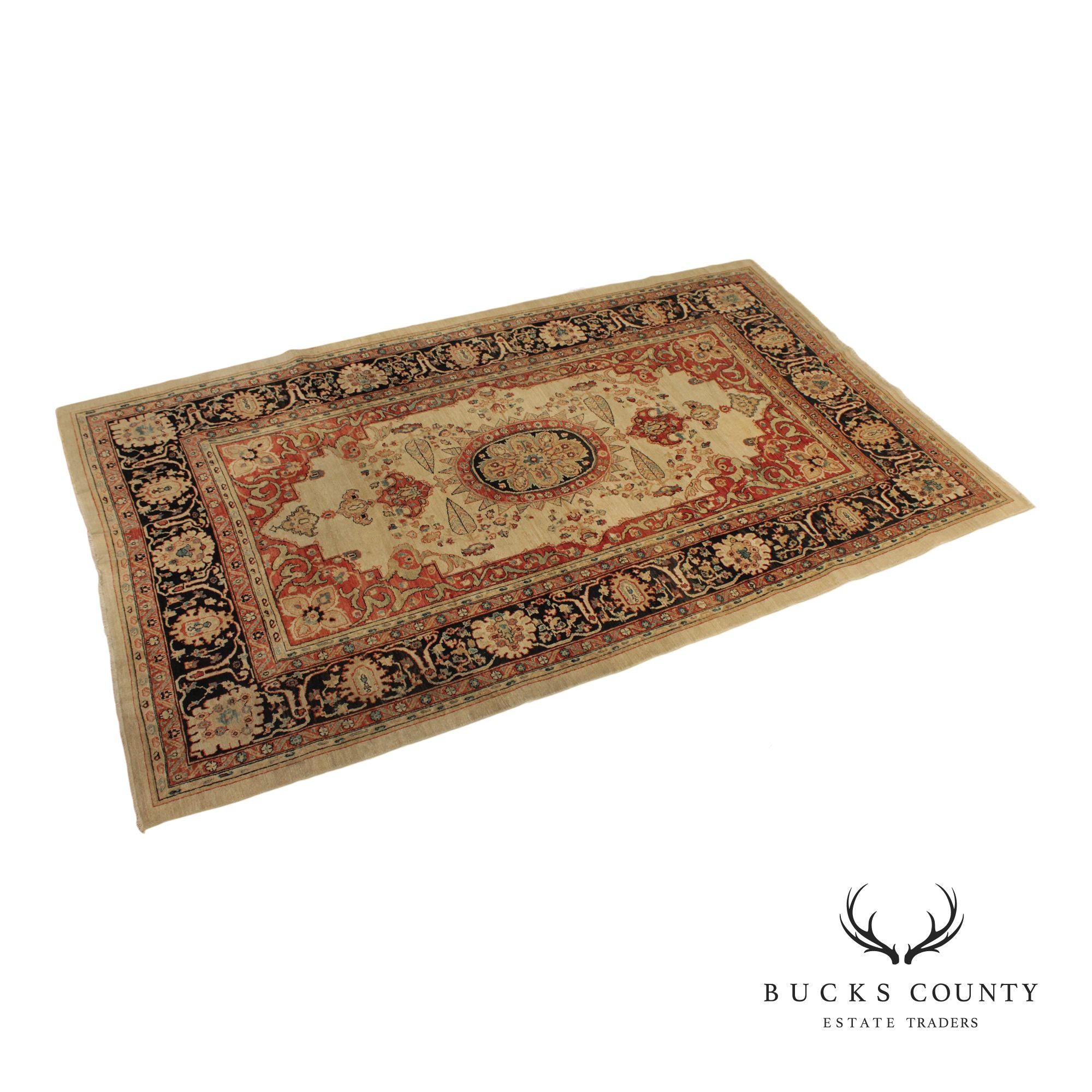 Peshawar Farahan Design Hand-Knotted Wool Area Rug – 6’ x 10’