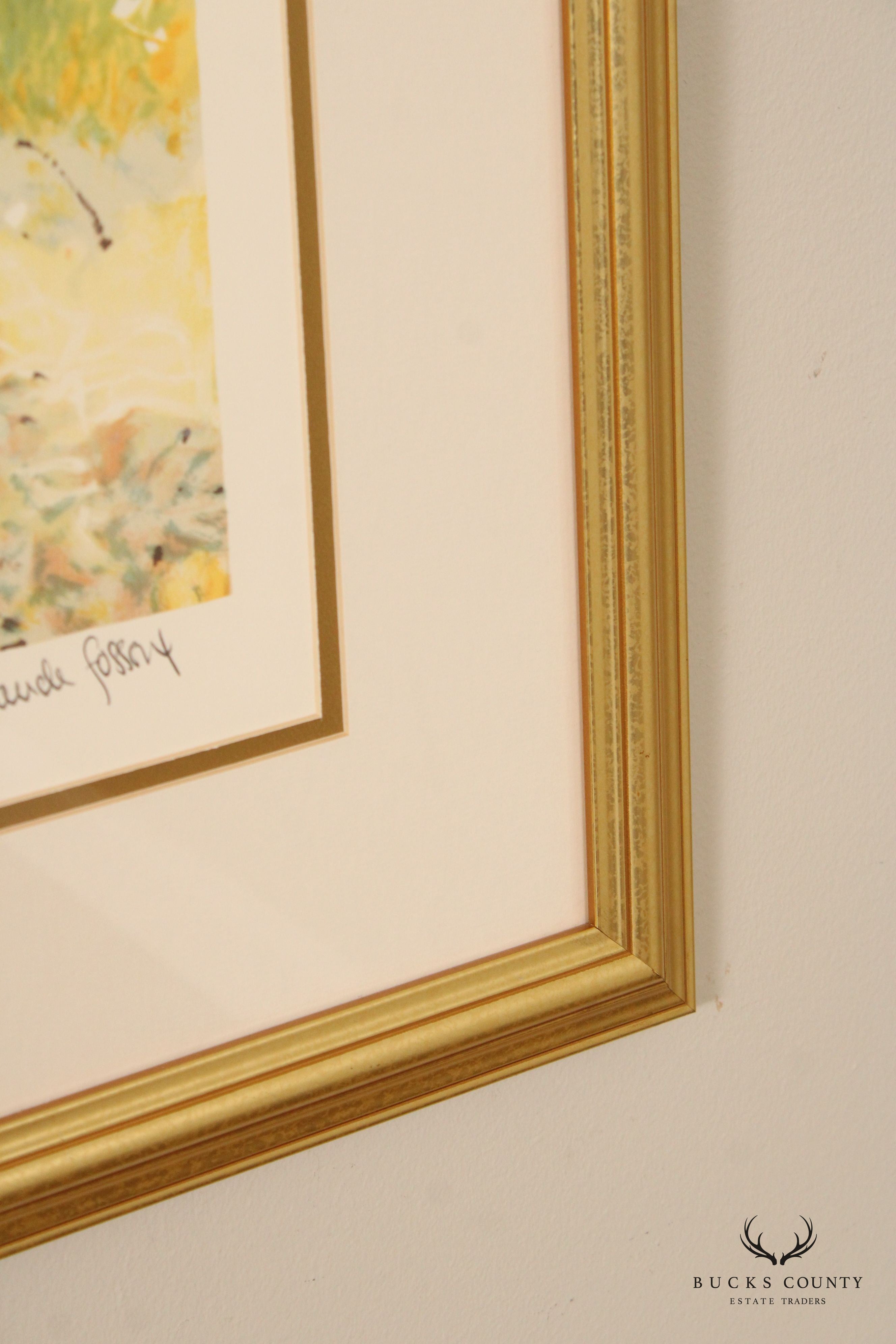 Claude Fossoux 'Mother and Child' Framed Lithograph Print
