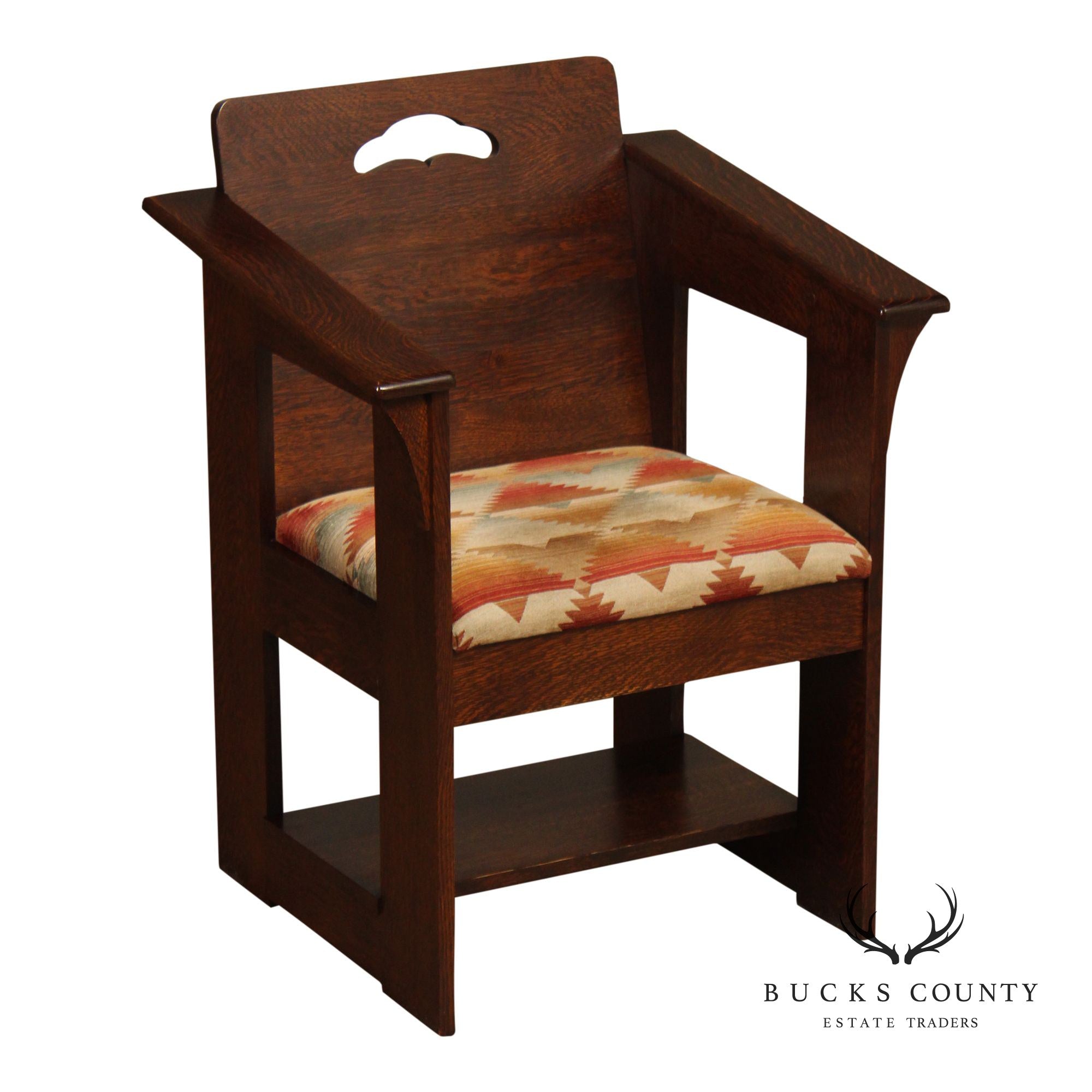 Stickley Mission Collection Limbert Style Oak Cafe Chair