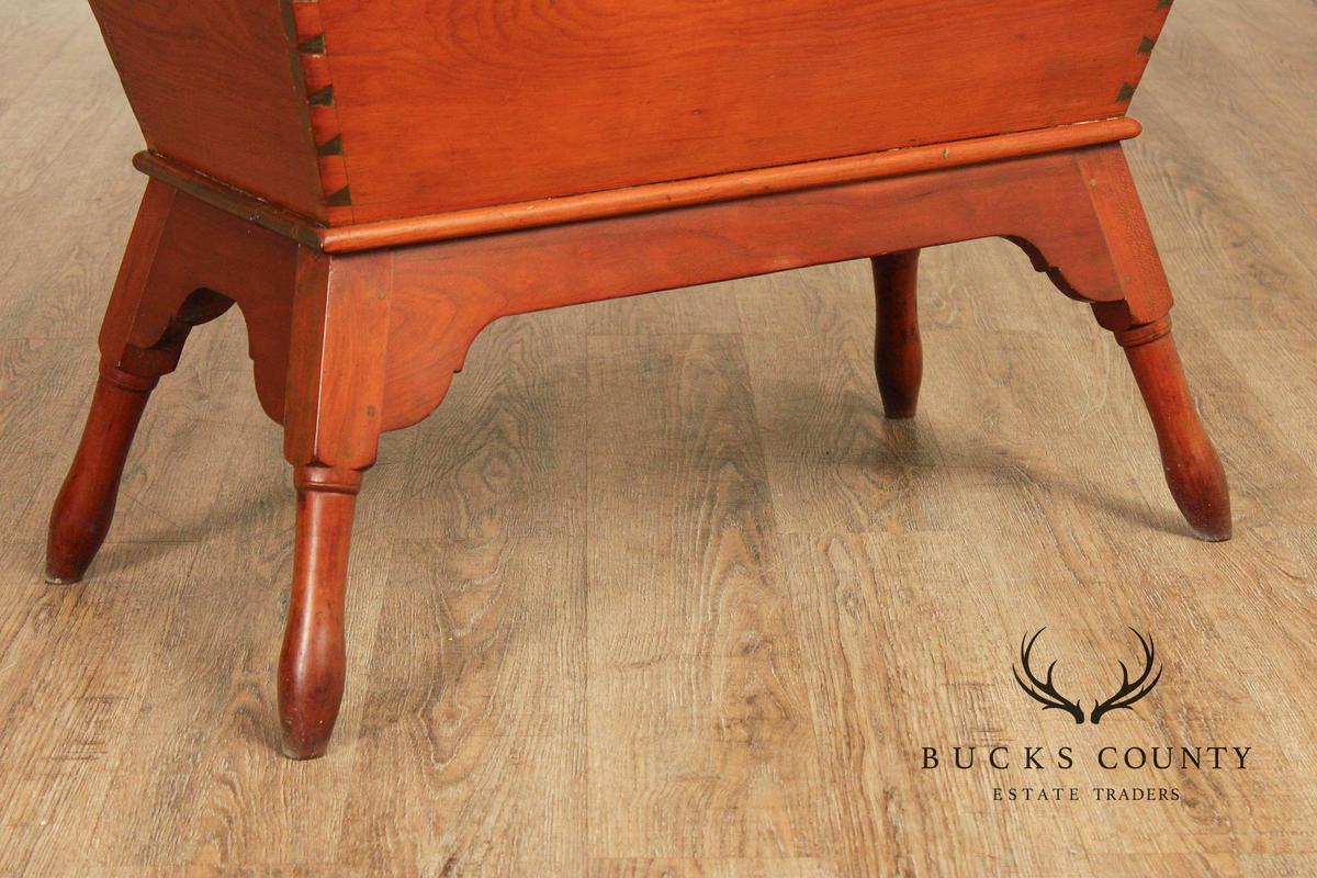 Antique Primitive Pine Dough Box Table With Removable Top