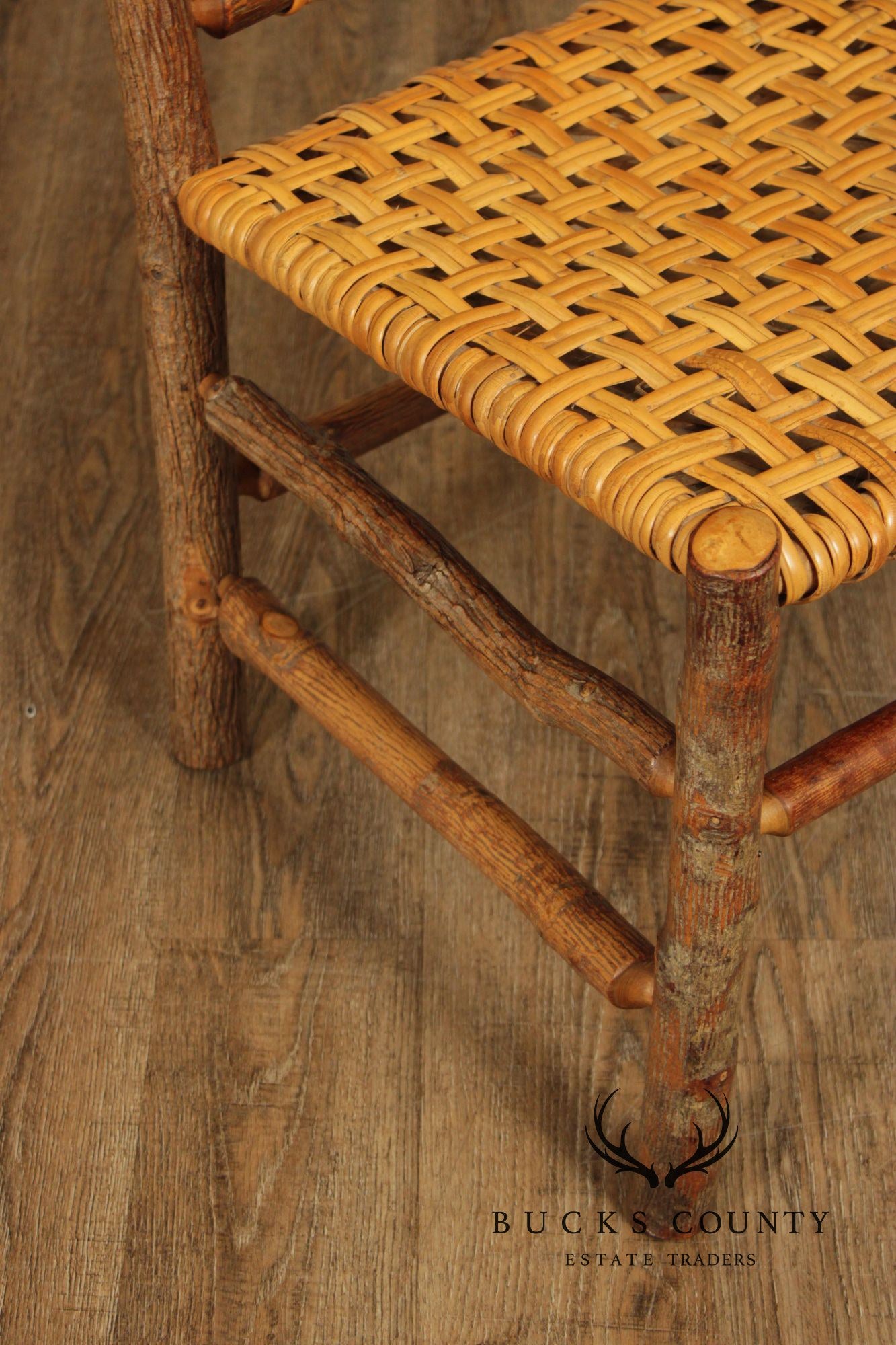 Old Hickory Set of Four 'Wagon Wheel' Dining Chairs