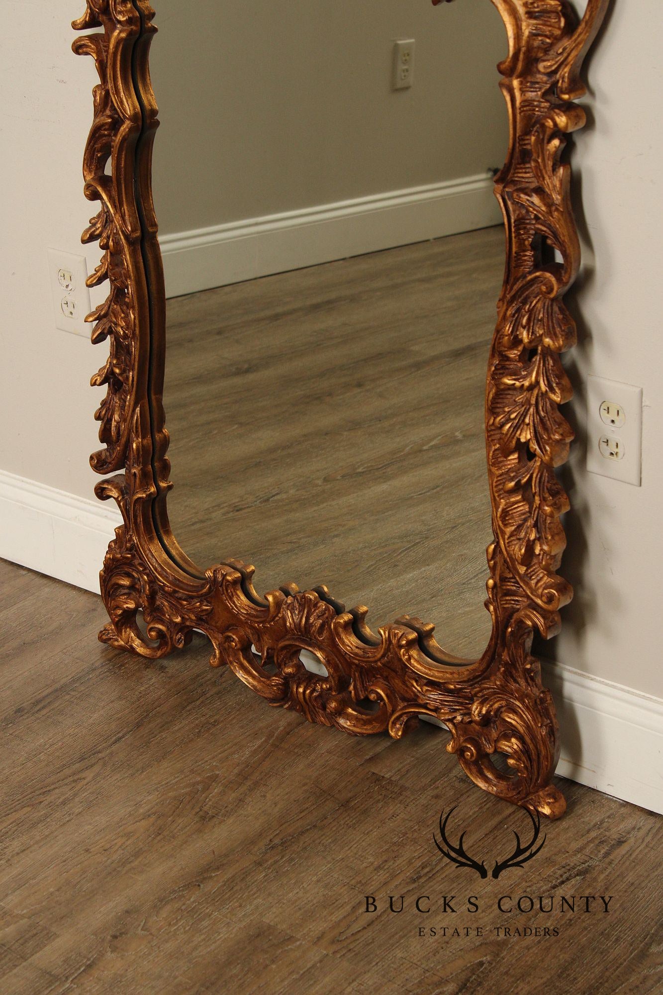 John Richard Rococo Style Gilt Carved Frame Wall Mirror