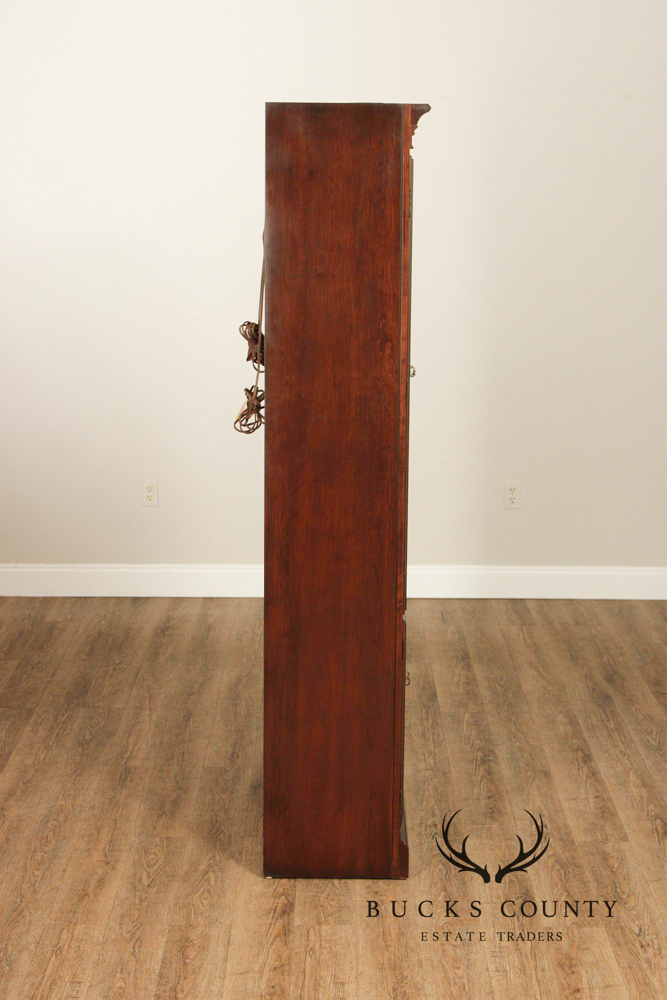 Ethan Allen Georgian Style Cherry Lighted Bookcase