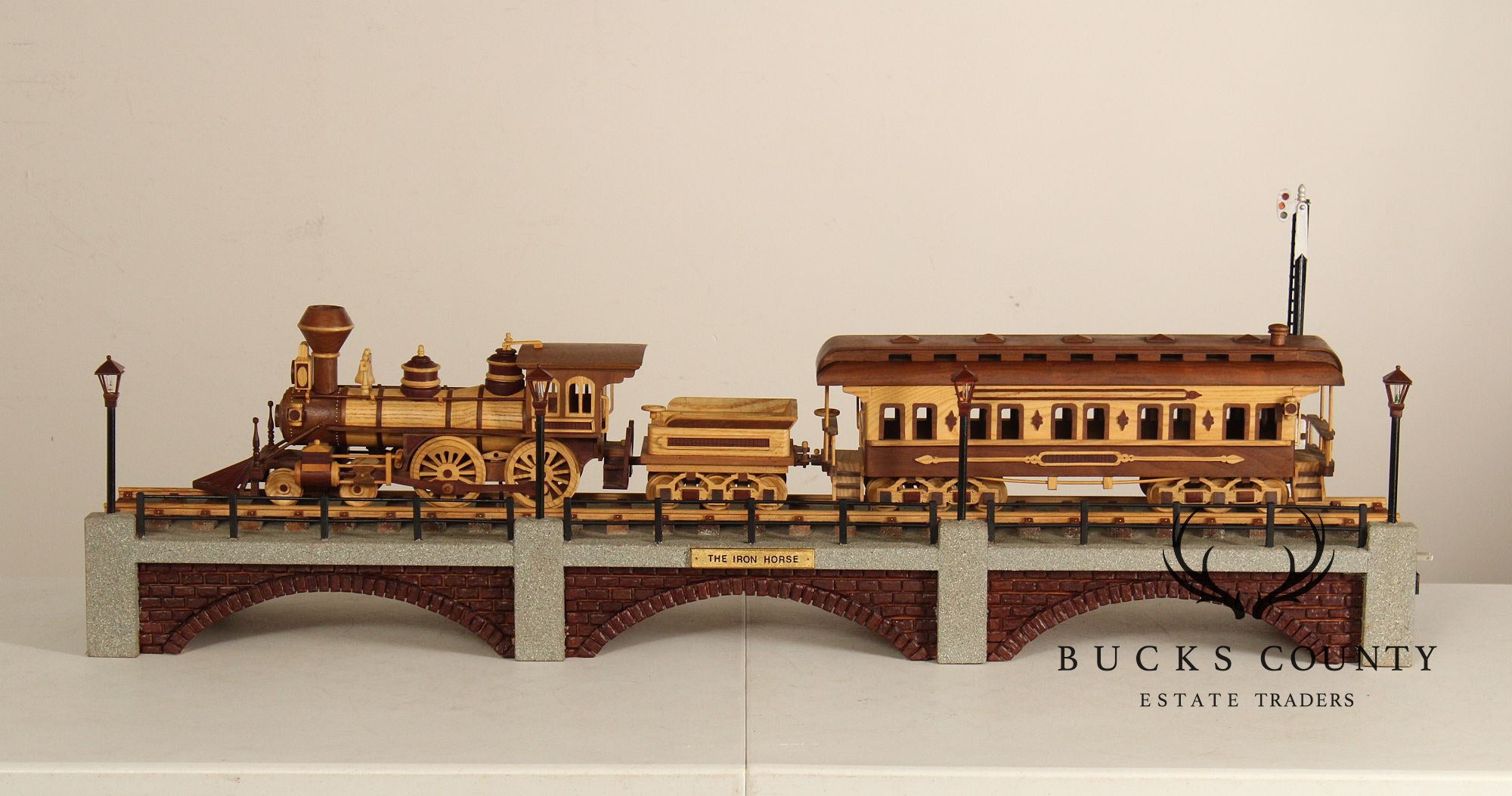 Philip Jacoby Carved Wood Model Train