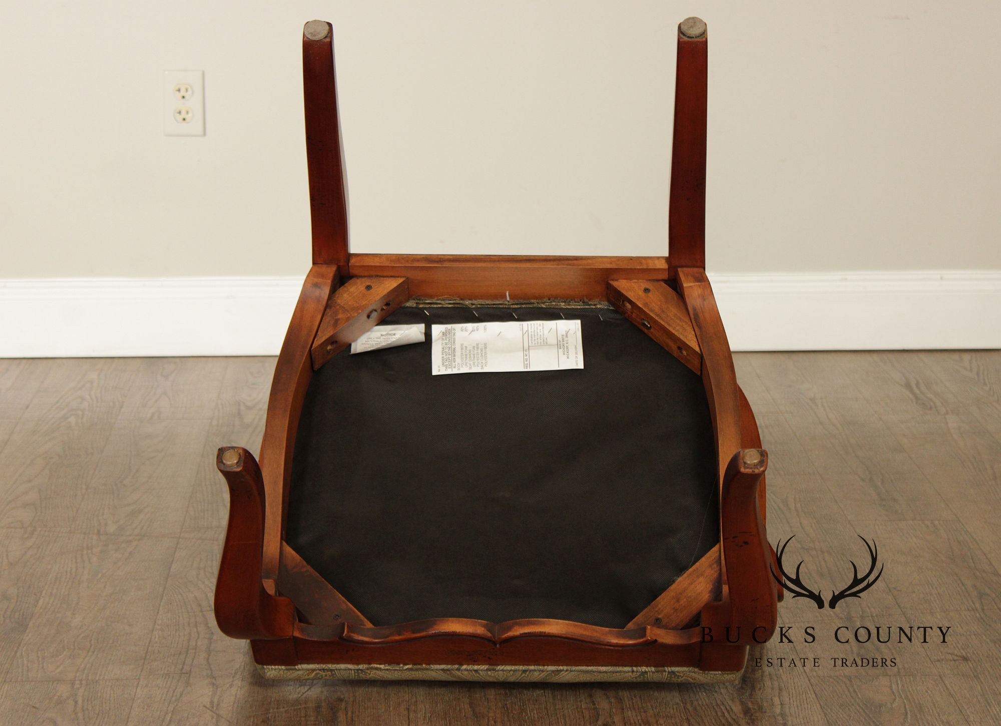 Hickory White Italian Provincial Set Of Eight Upholstered Dining Chairs