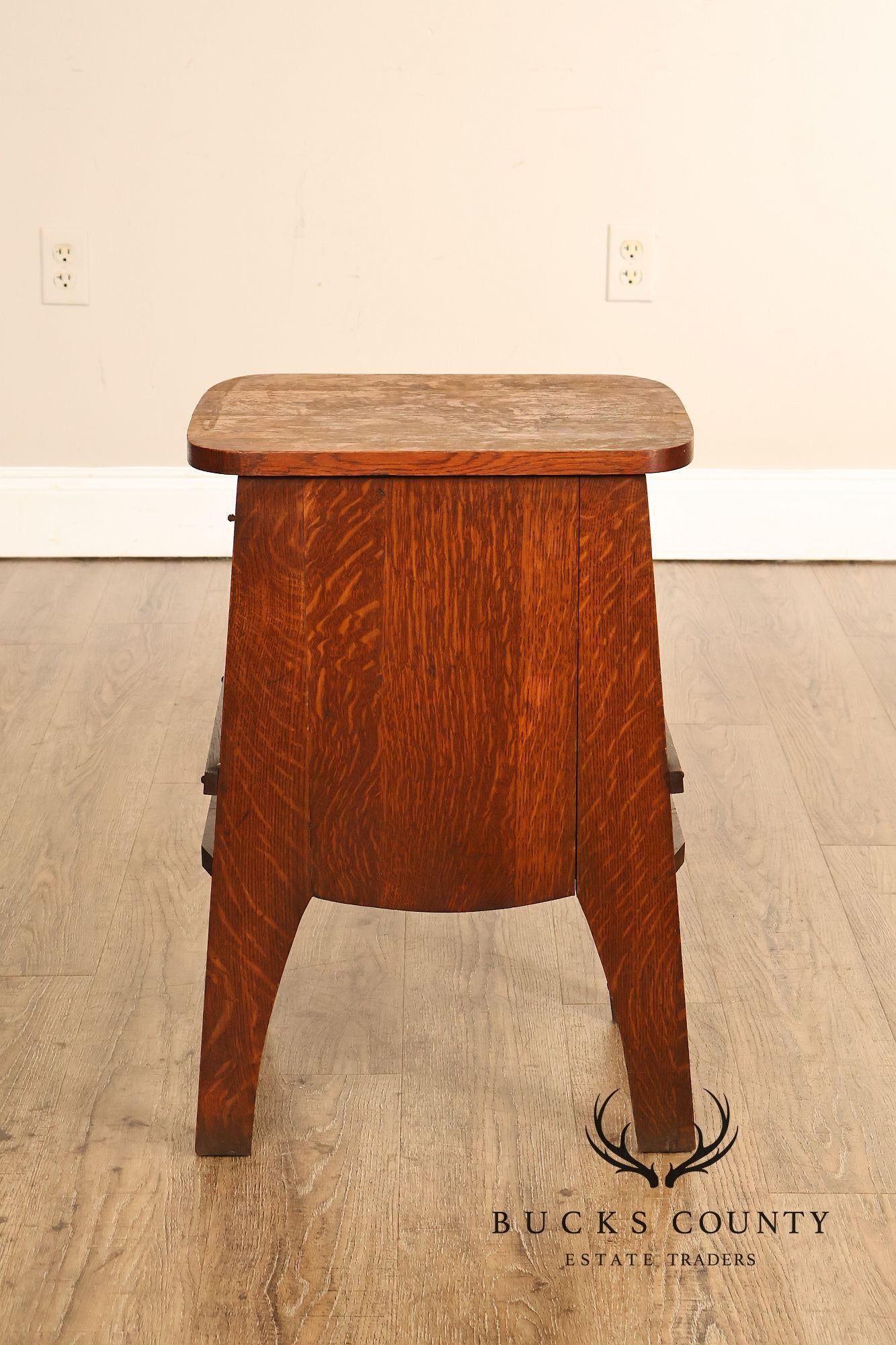Antique Mission Oak Smoke Stand Bedside Cabinet