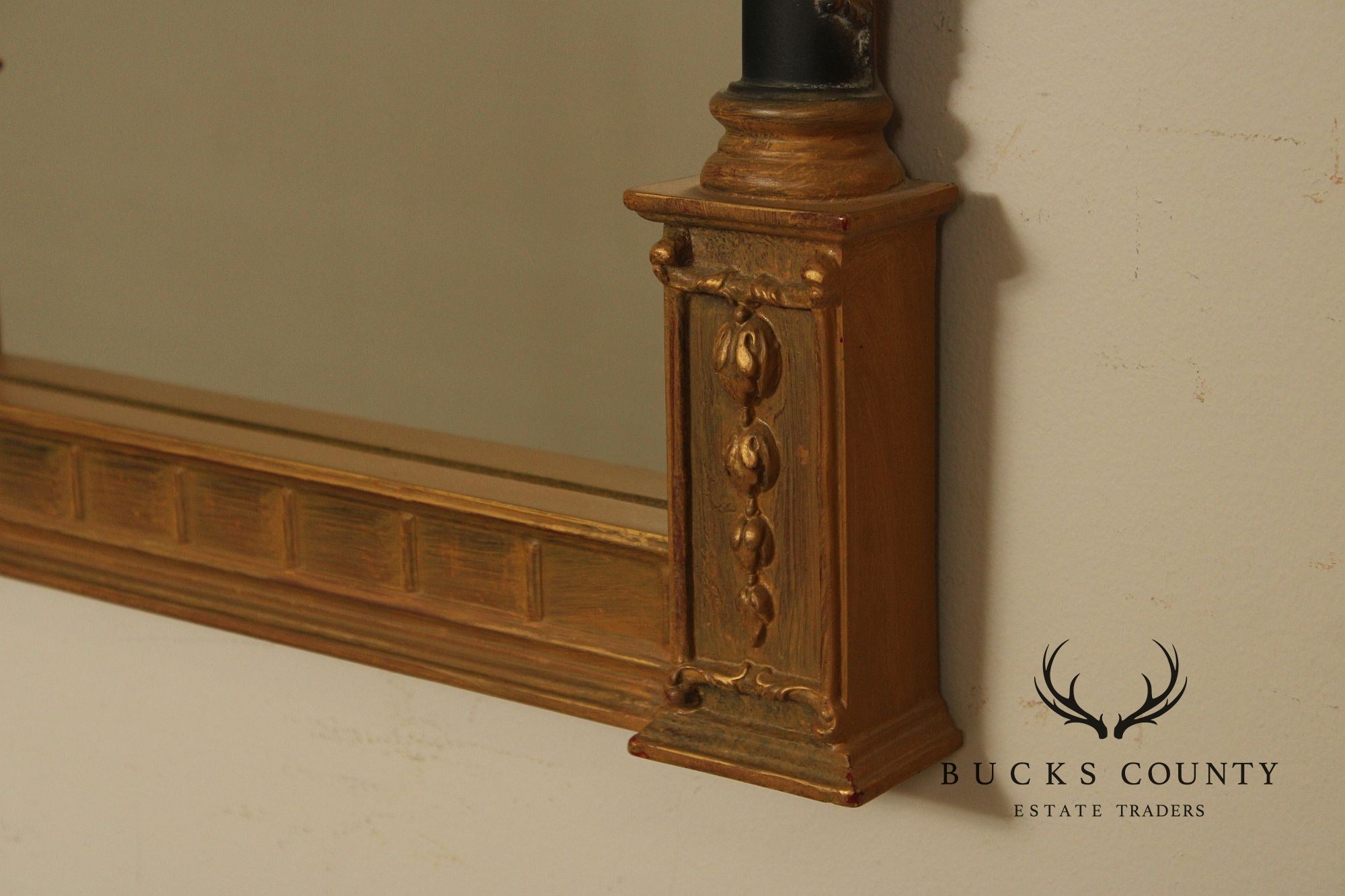 Uttermost Italian Baroque Style Arched Wall Mirror