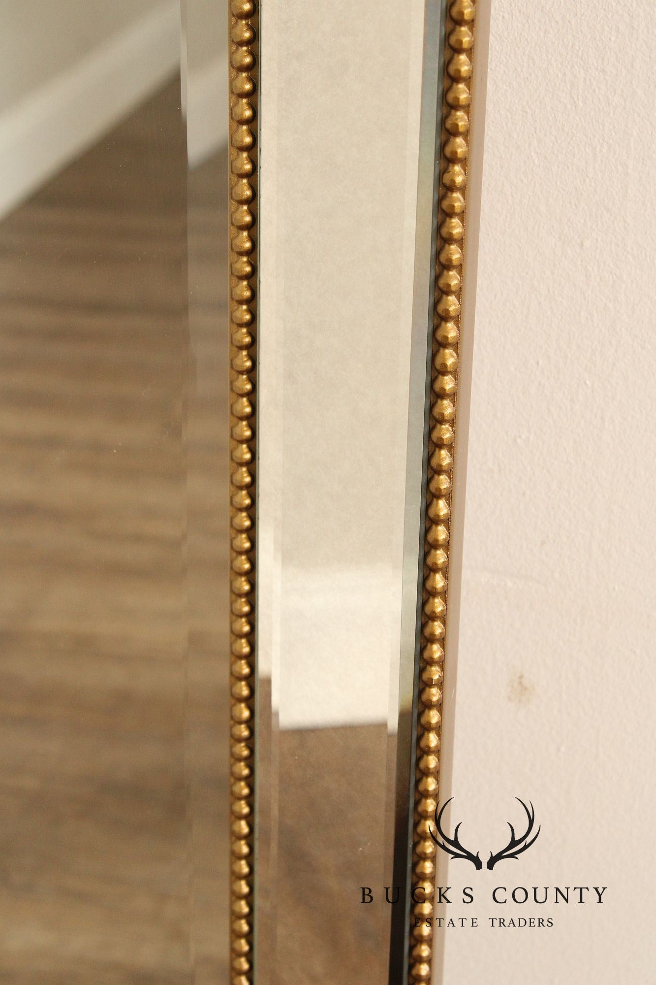 Bassett Mirror Co. Hollywood Regency Style Pair of Beaded Wall Mirrors