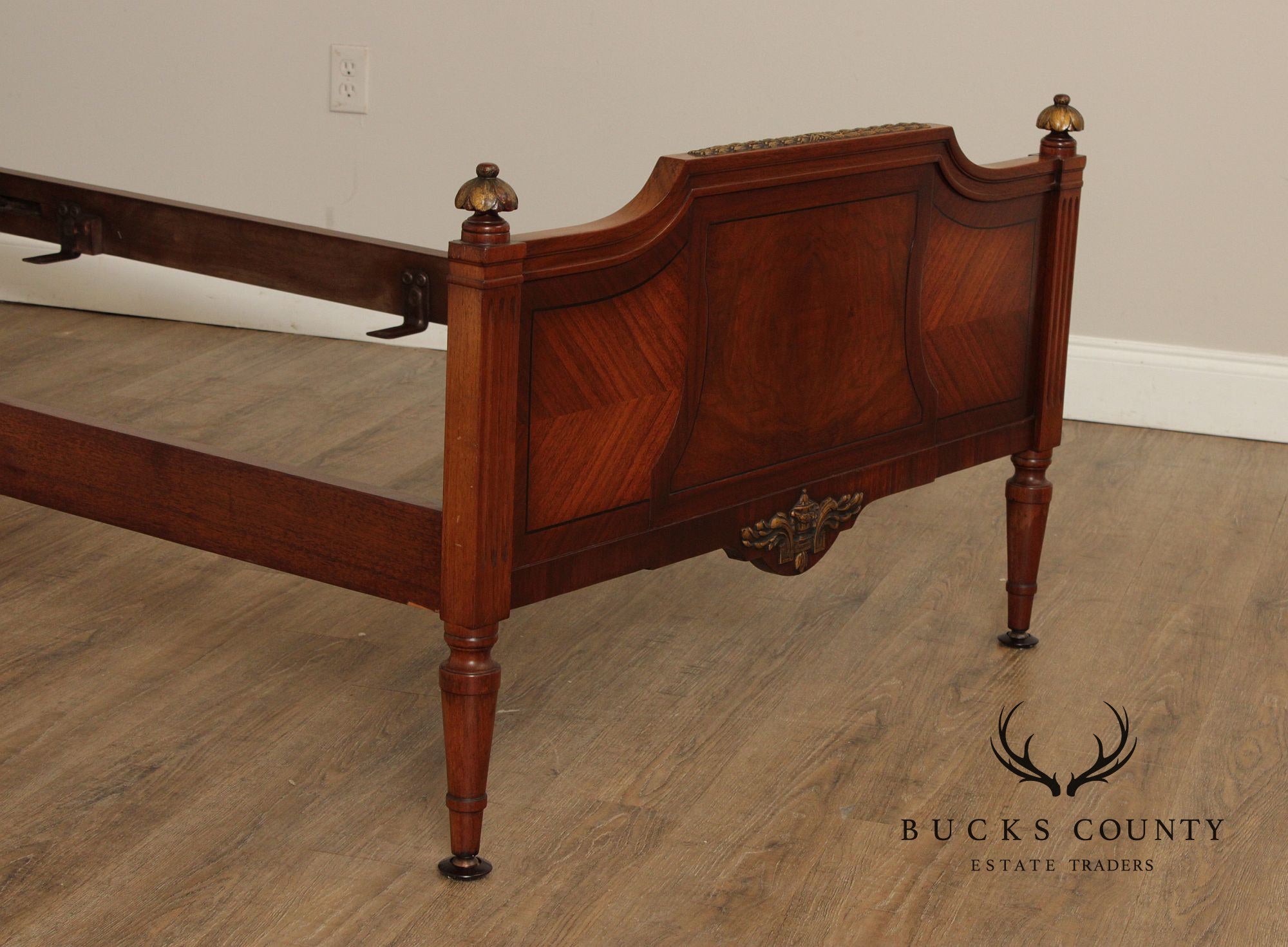1930's Tobey Furniture Company French Style Pair Of Walnut Twin Beds