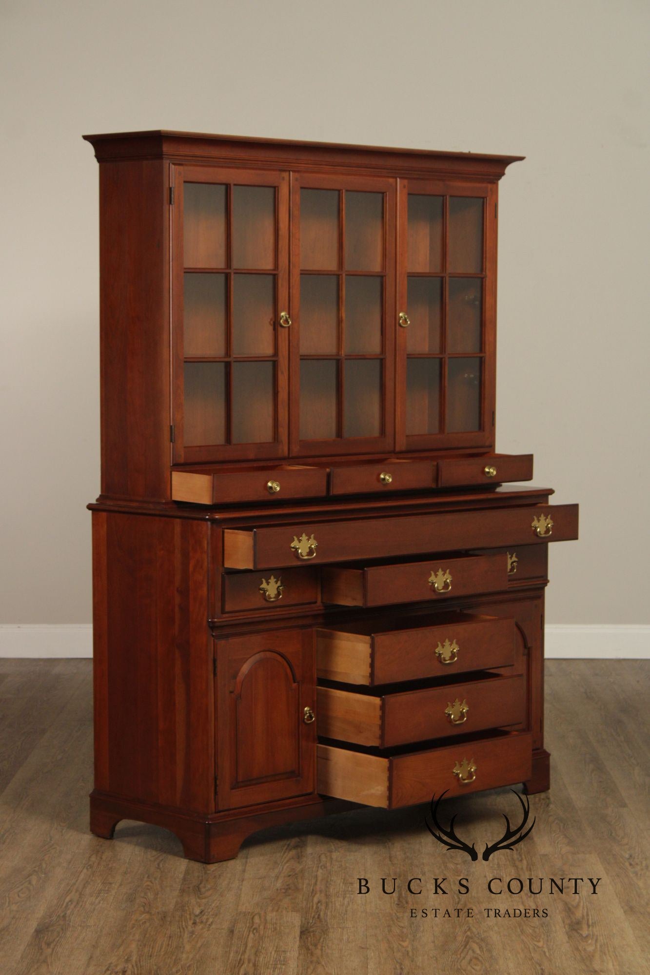 Pennsylvania House Cherry Chippendale Style China Cabinet