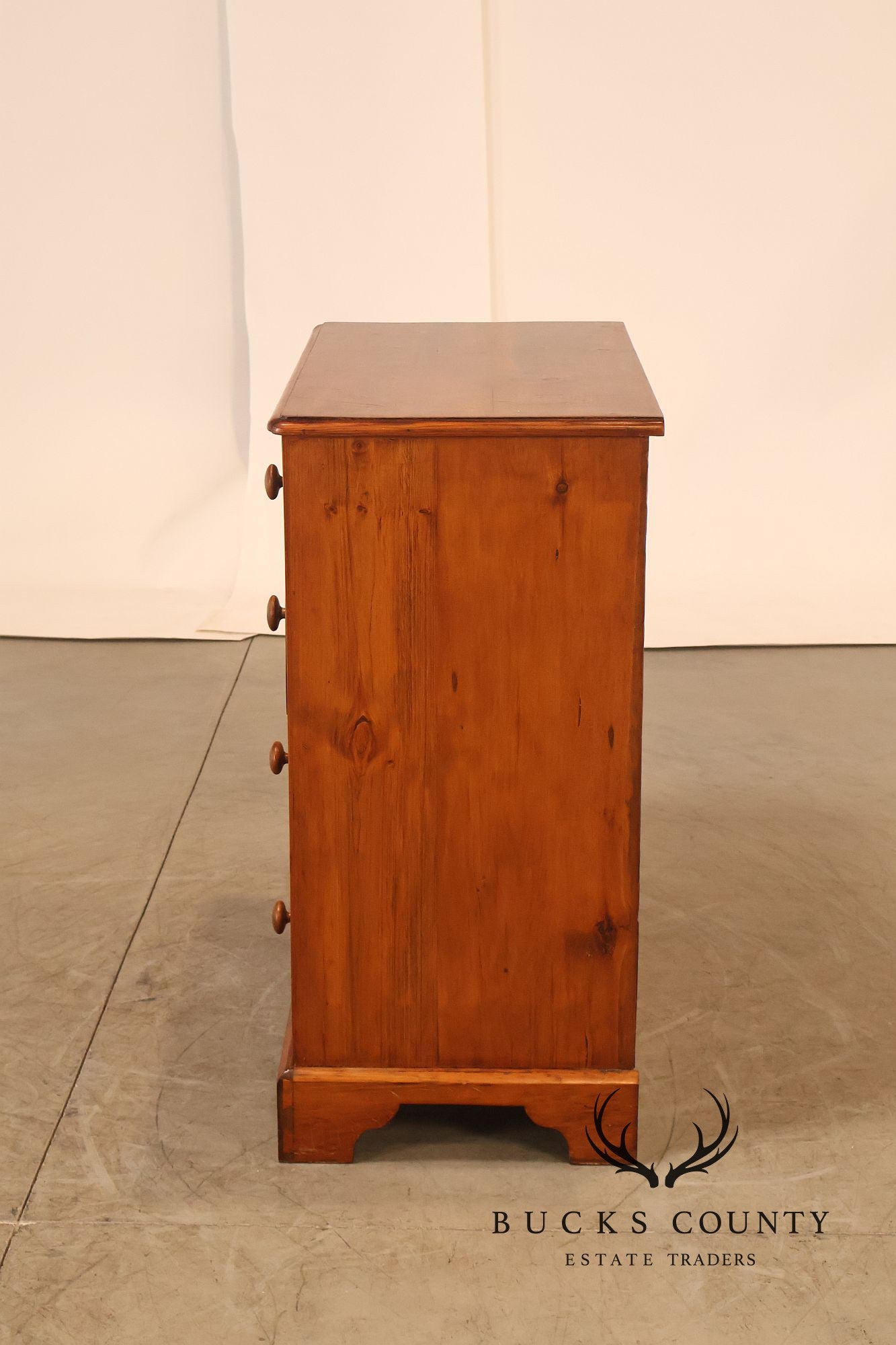 Antique Cottage Pine Chest Of Drawers