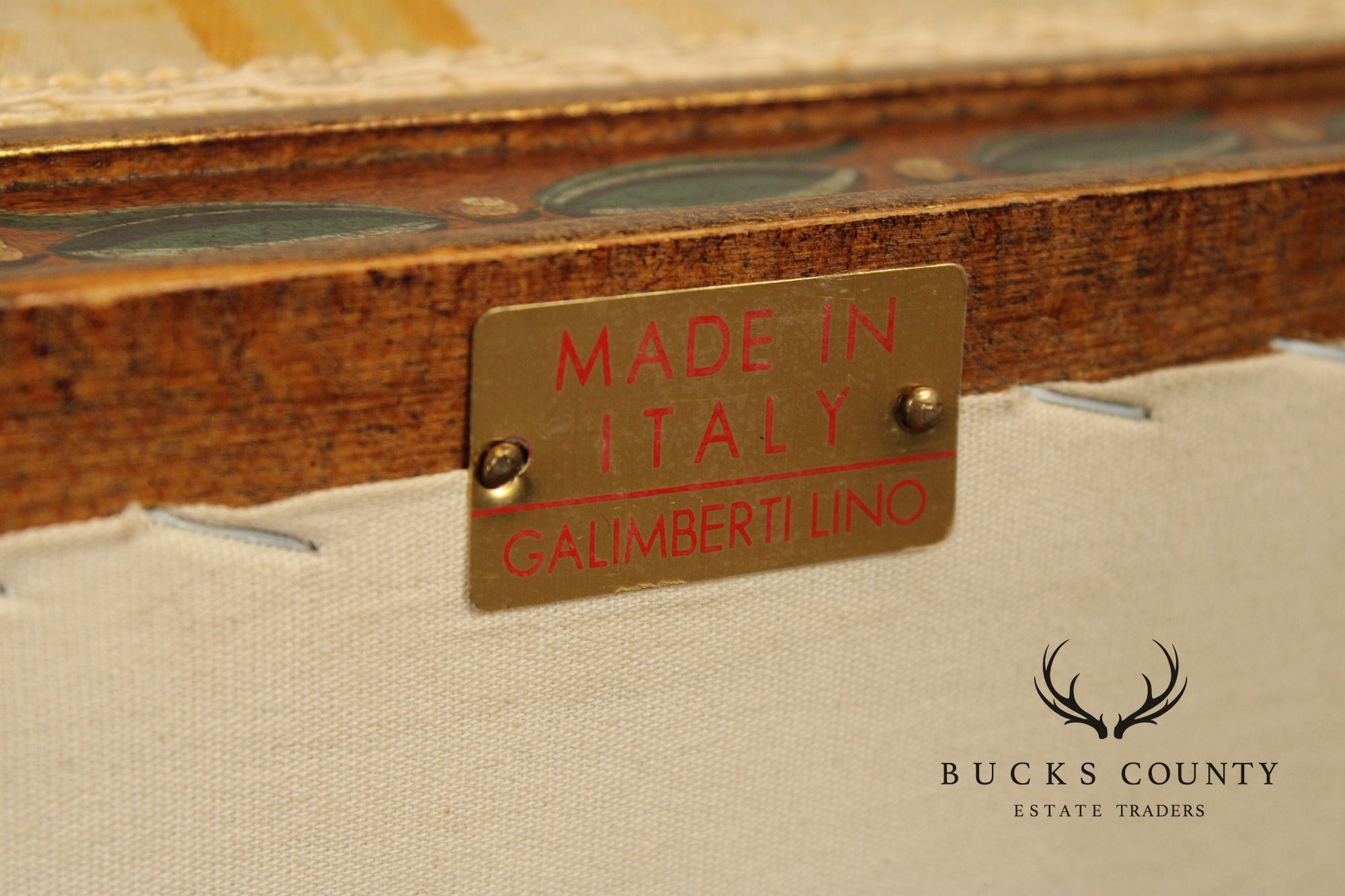 Galimberti Lino Italian Regency Style Paint Decorated Settee