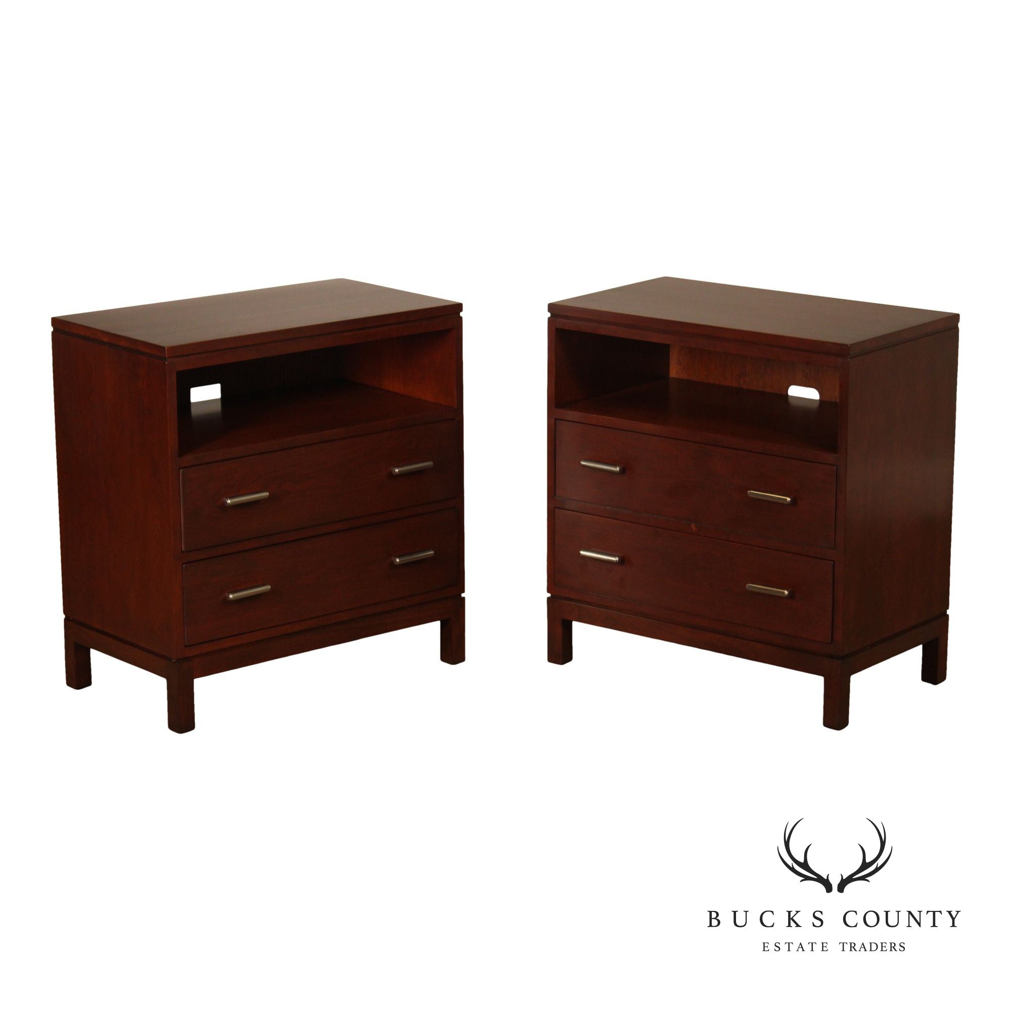 Pair Of Stickley Metropolitan Collection Cherry Nightstands