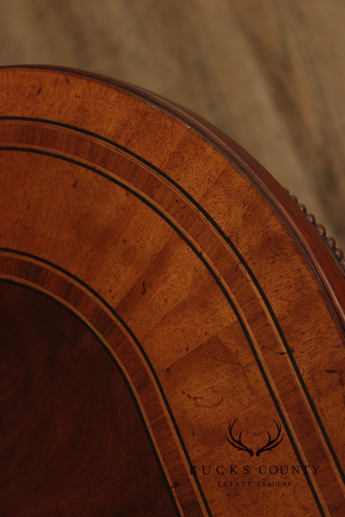 Regency Style Quality Banded Mahogany Double Pedestal Dining Table With 2 Leaves