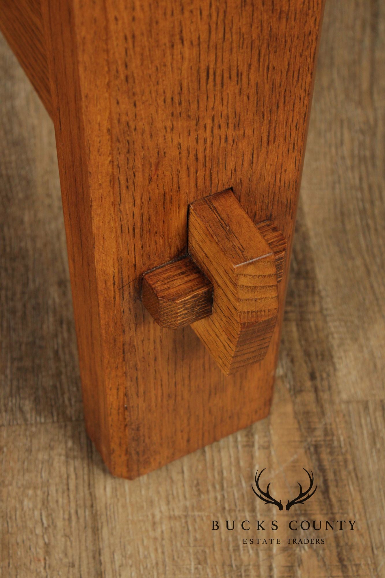 Stickley Mission Collection Round Oak Commemorative Library Table