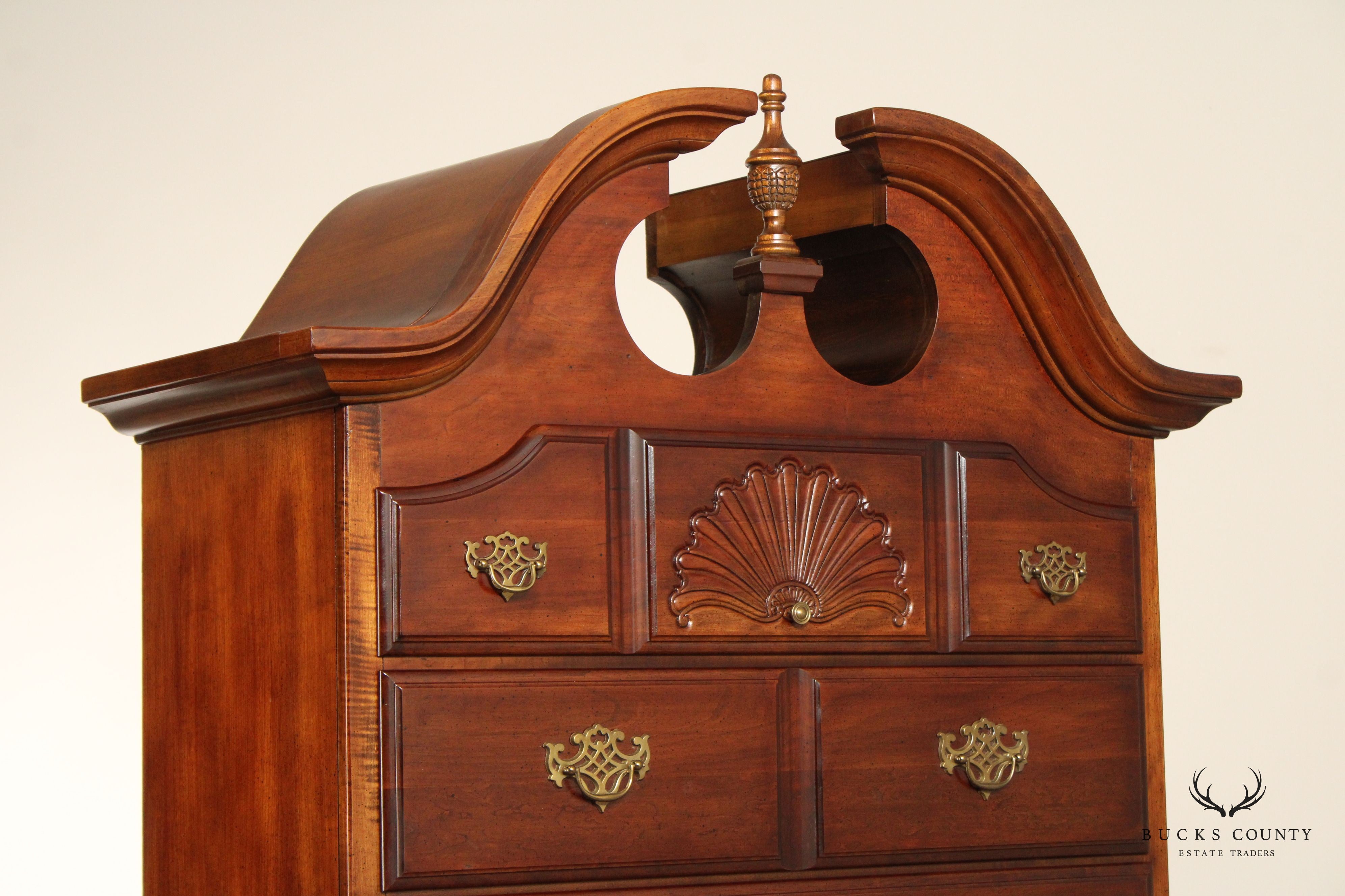 American Drew Queen Anne Style Cherry Highboy Chest