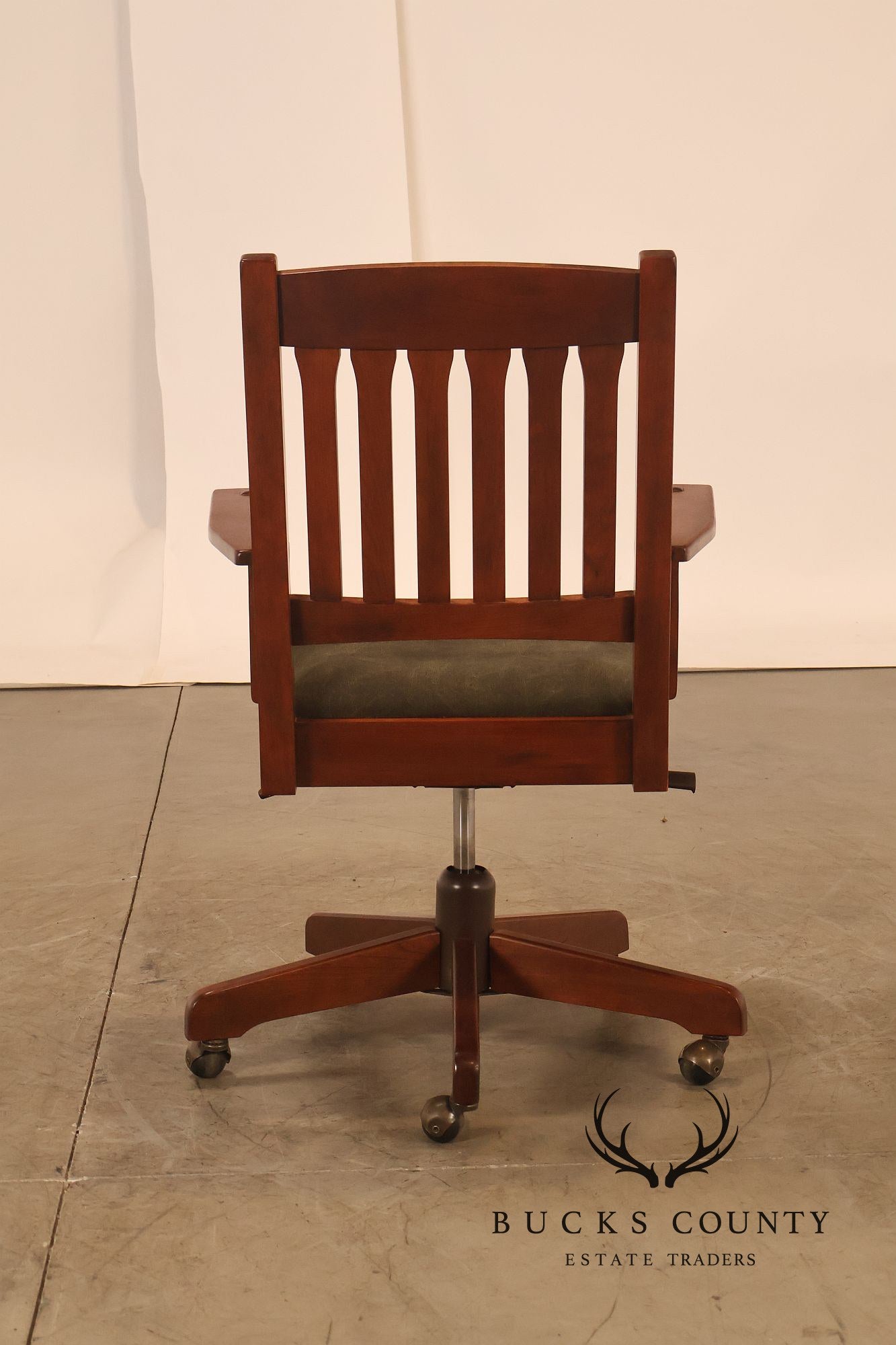 Stickley Mission Collection Cherry Swivel Office Chair