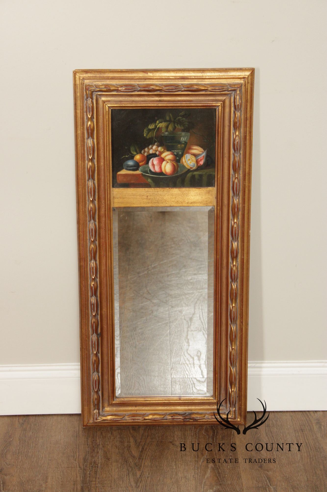 Vintage Gold Framed Trumeau Mirror