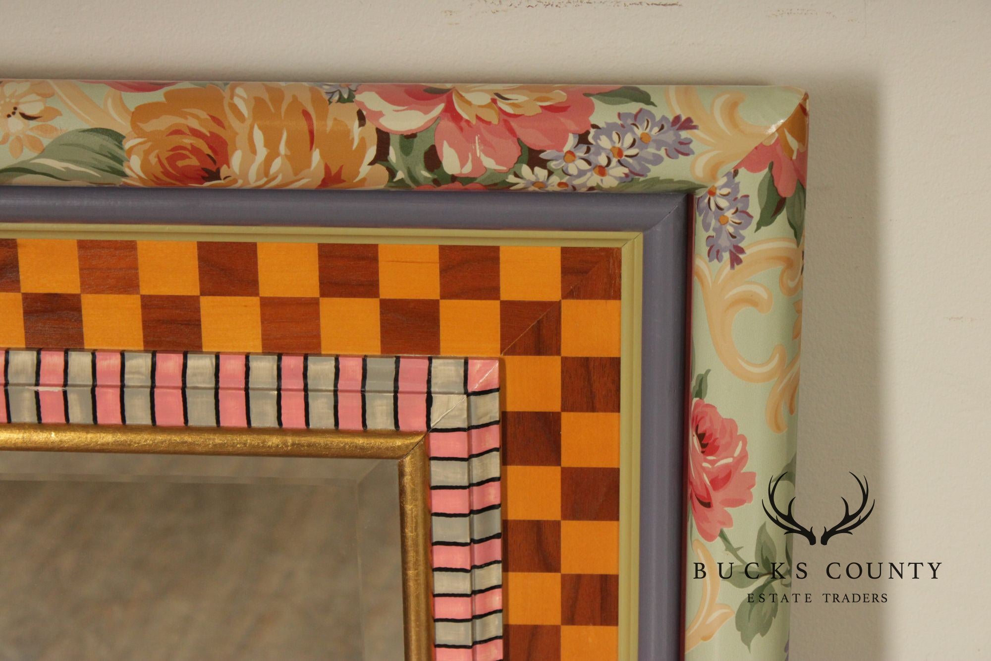 MacKenzie-Childs Whimsical Hand-Painted Wall Mirror