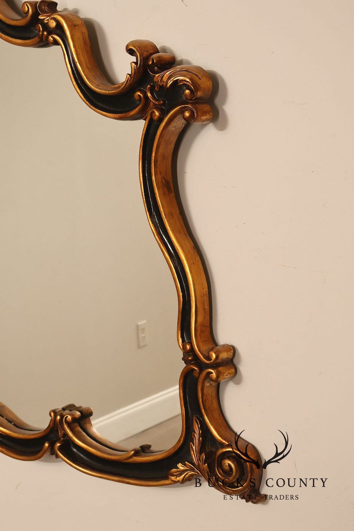 Rococo Style Large Carved Giltwood Wall Mirror