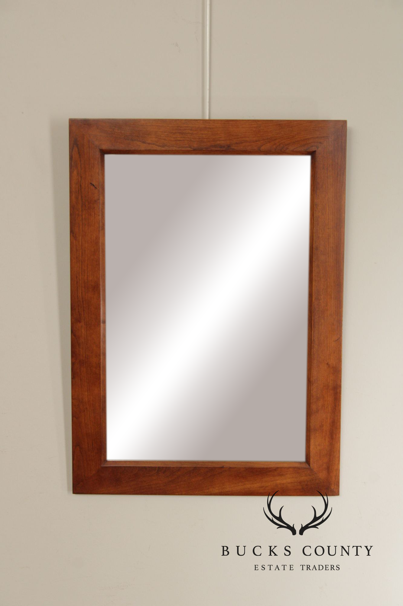 Stickley Soild Cherry Vintage Rectangular Wall Mirror