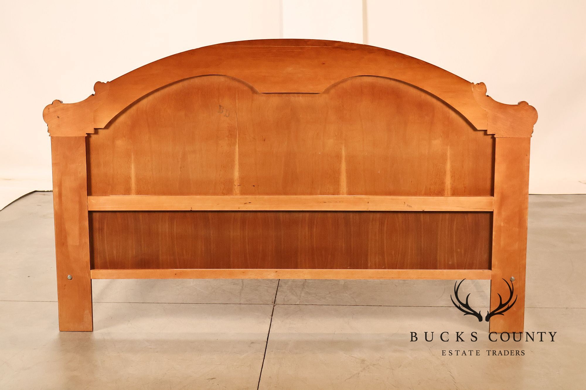 Italian Neoclassical Style King Size Mahogany Inlaid Bed