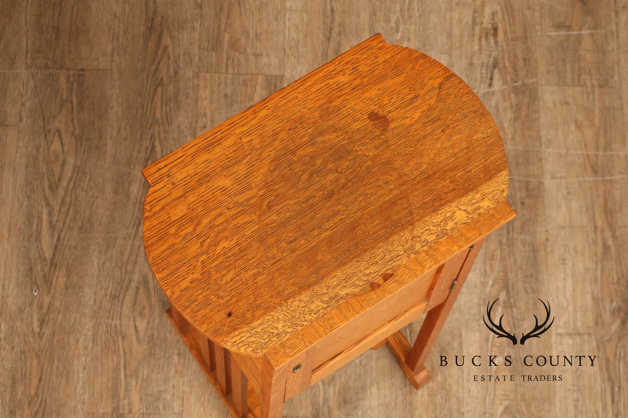 Antique Arts And Crafts Oak Bedside Cabinet / Humidor