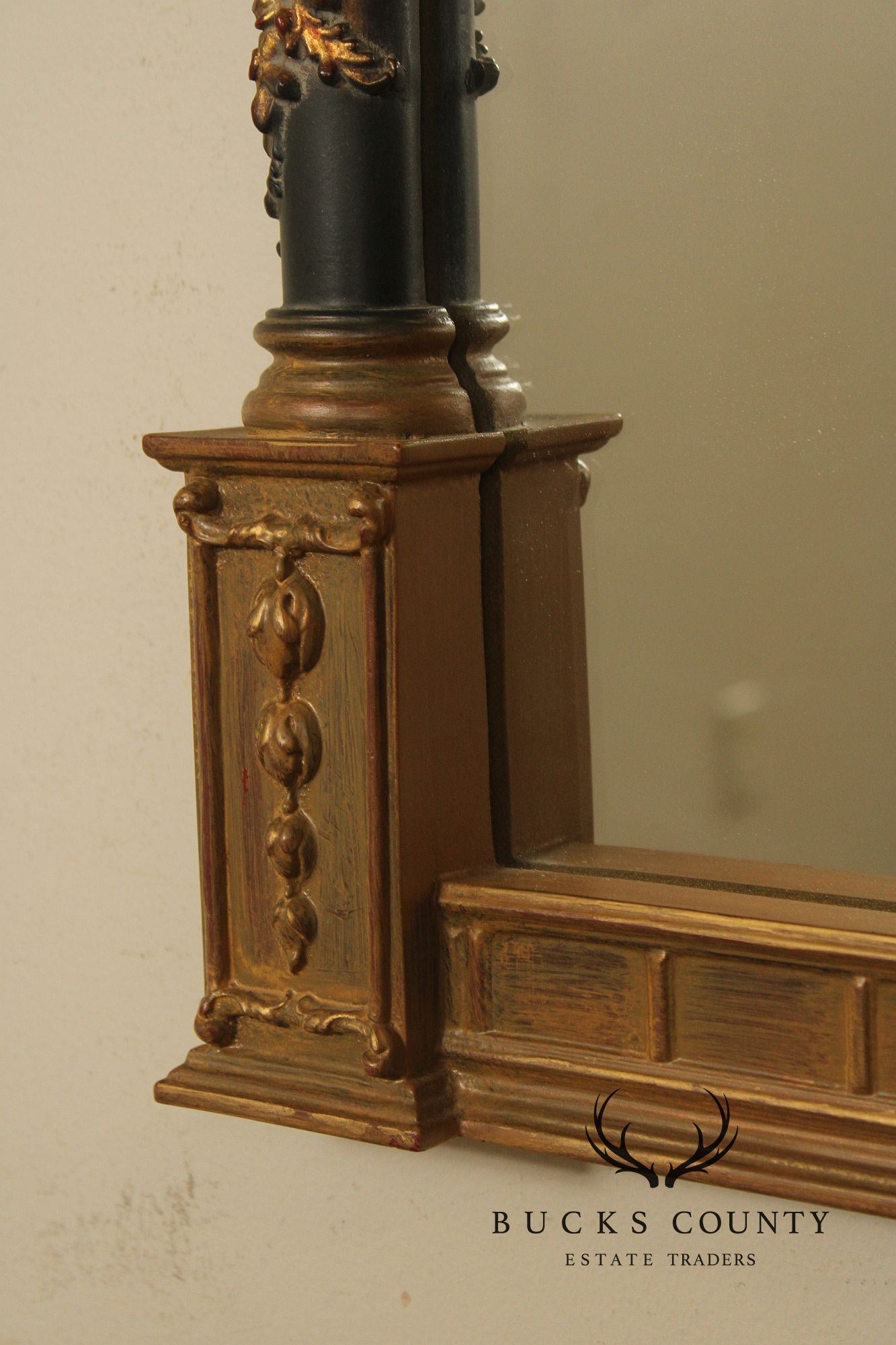 Uttermost Italian Baroque Style Arched Wall Mirror