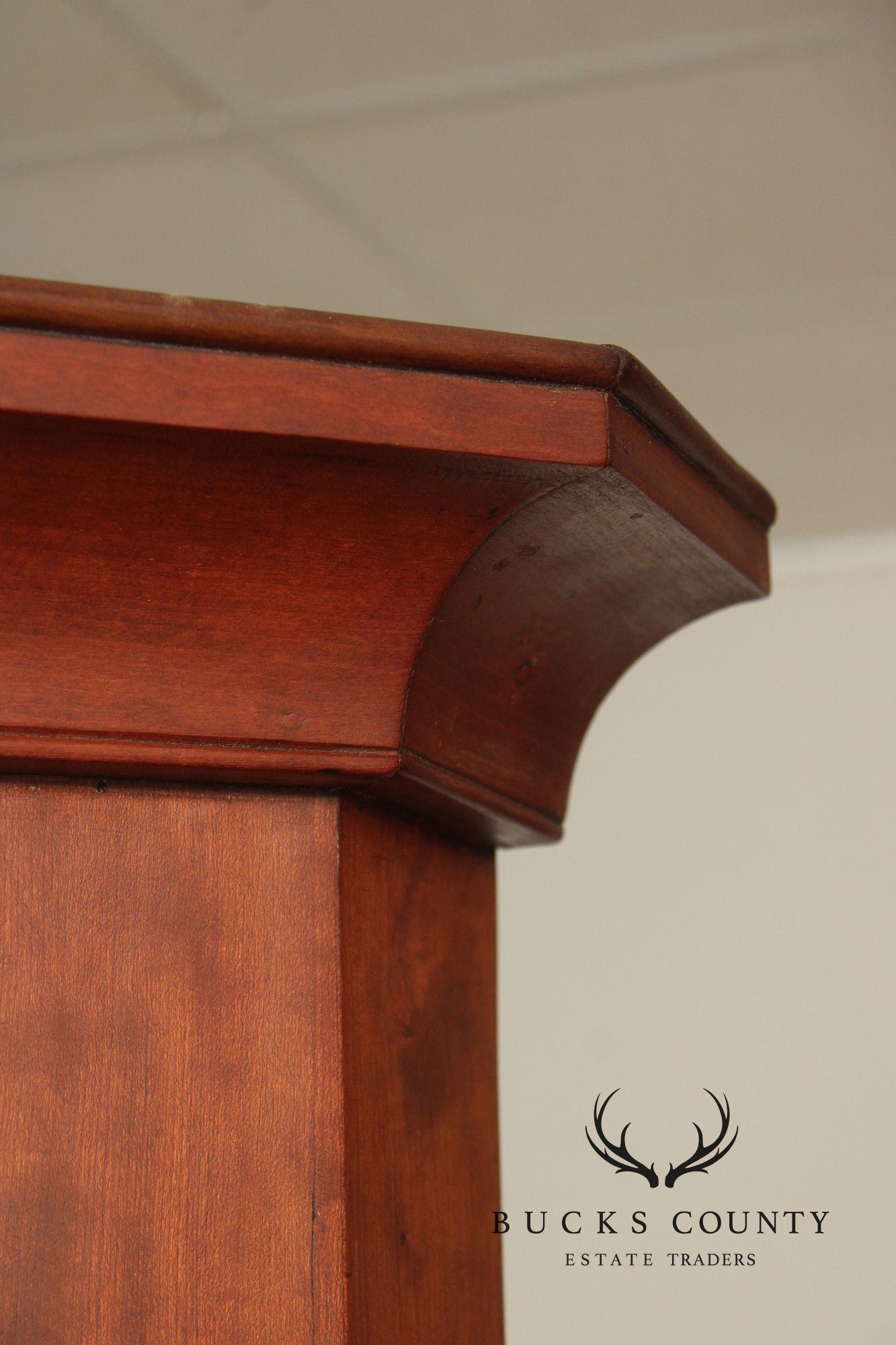 Antique American Cherry Two Piece Corner Cupboard