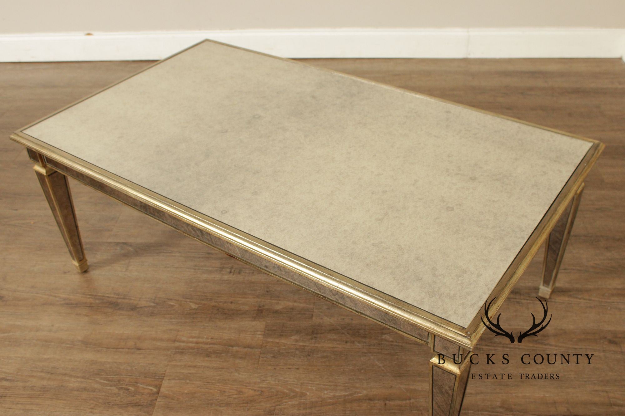 Ethan Allen Hollywood Regency Mirrored Coffee Table