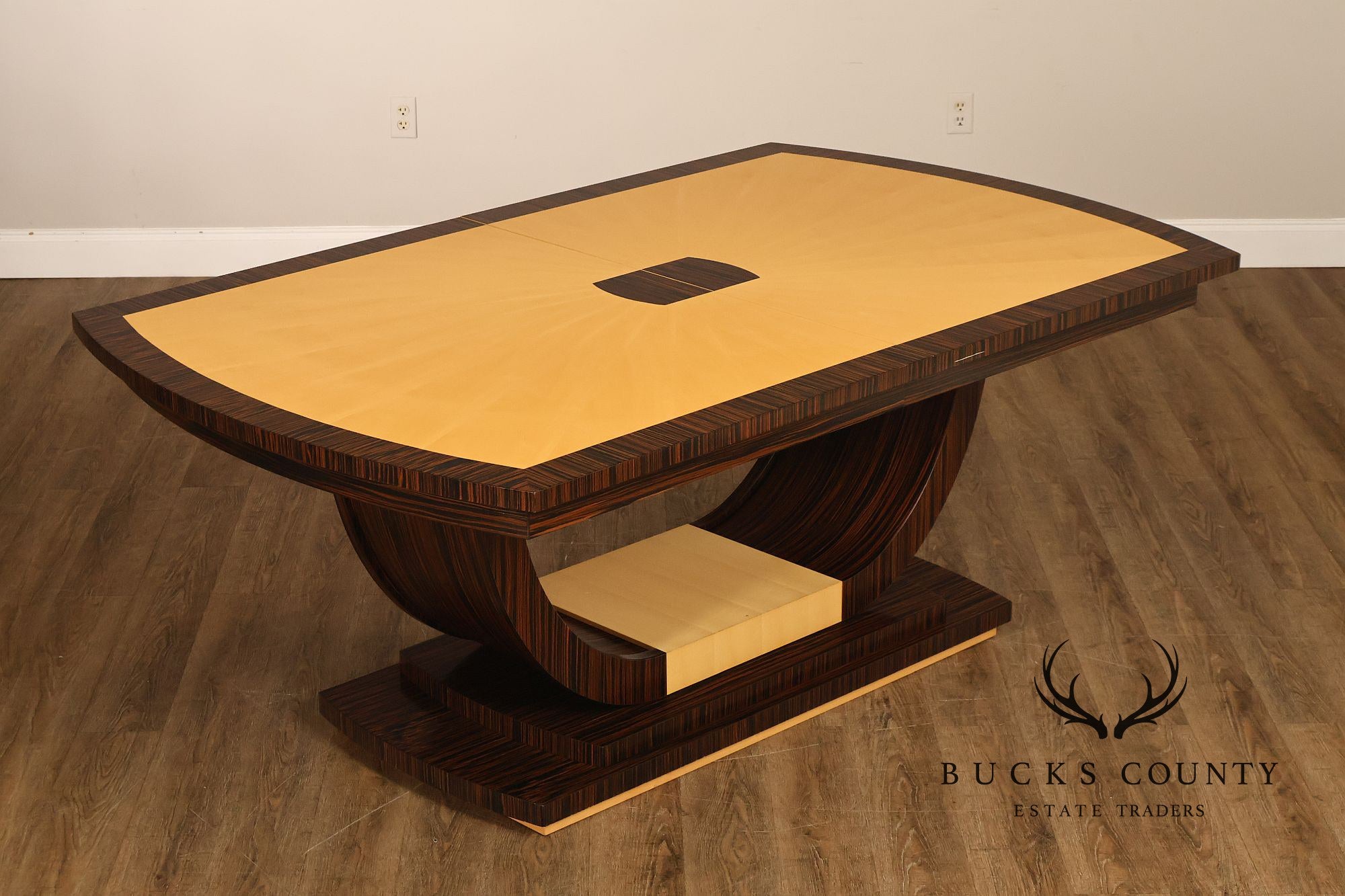 Giorgio Collection Natural Wood Pedestal Dinning Table and 8 Chairs