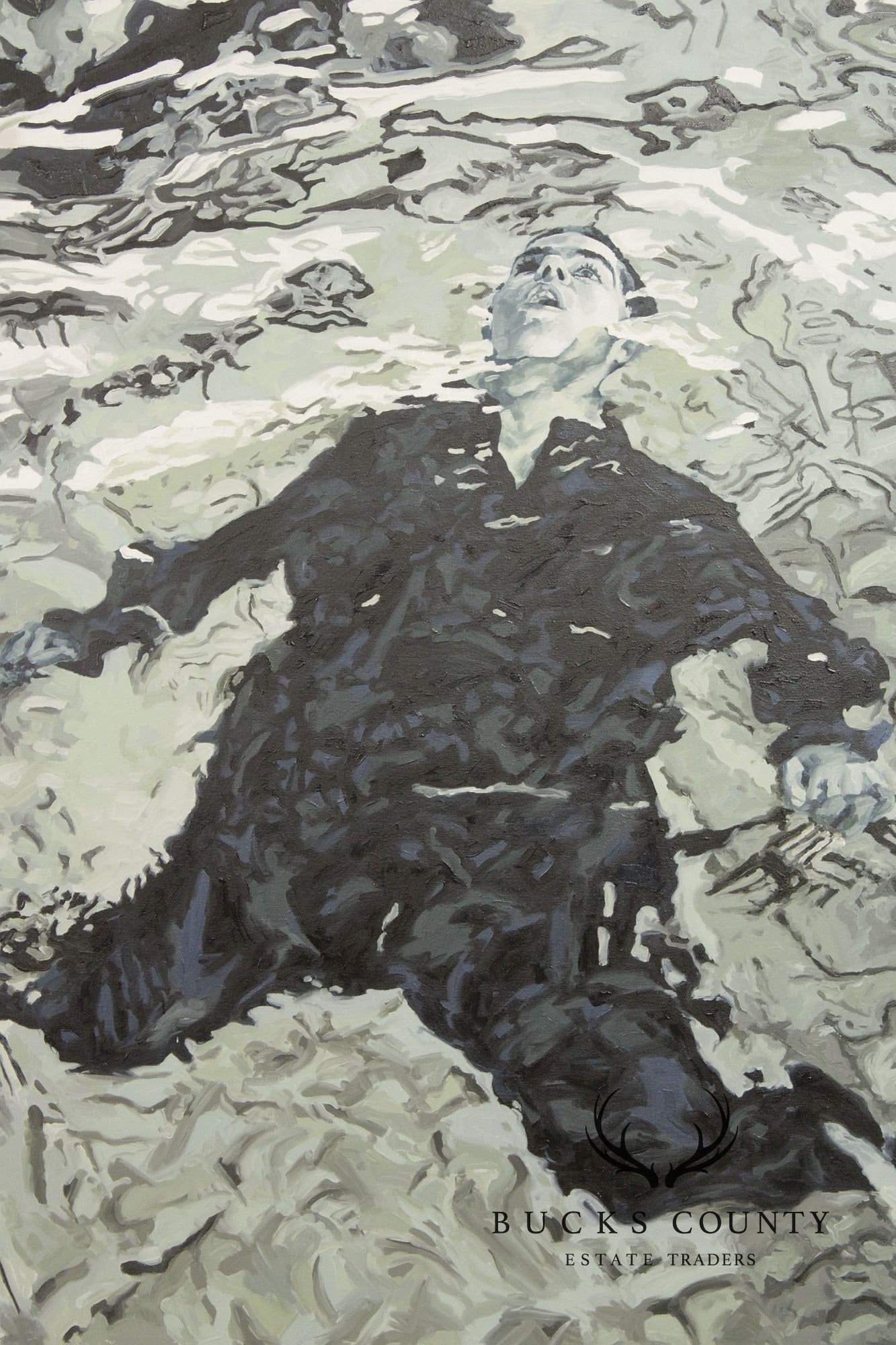 Gina Fiedel Contemporary Oil Painting, 'Climbing Smoke'