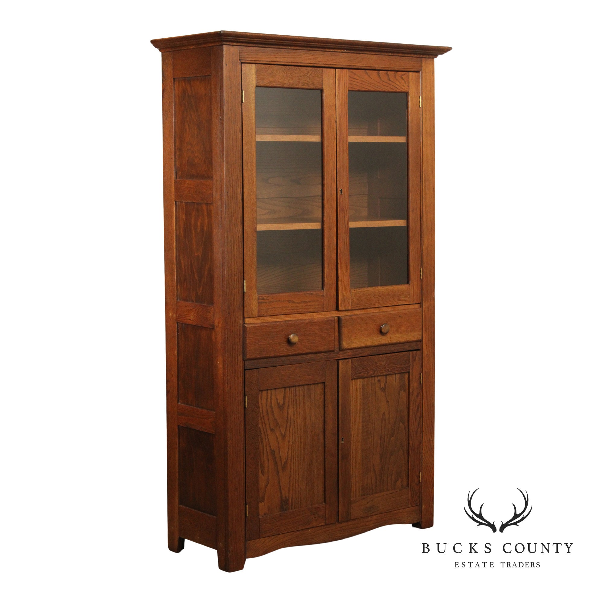 Vintage Oak Kitchen Flatwall Cabinet