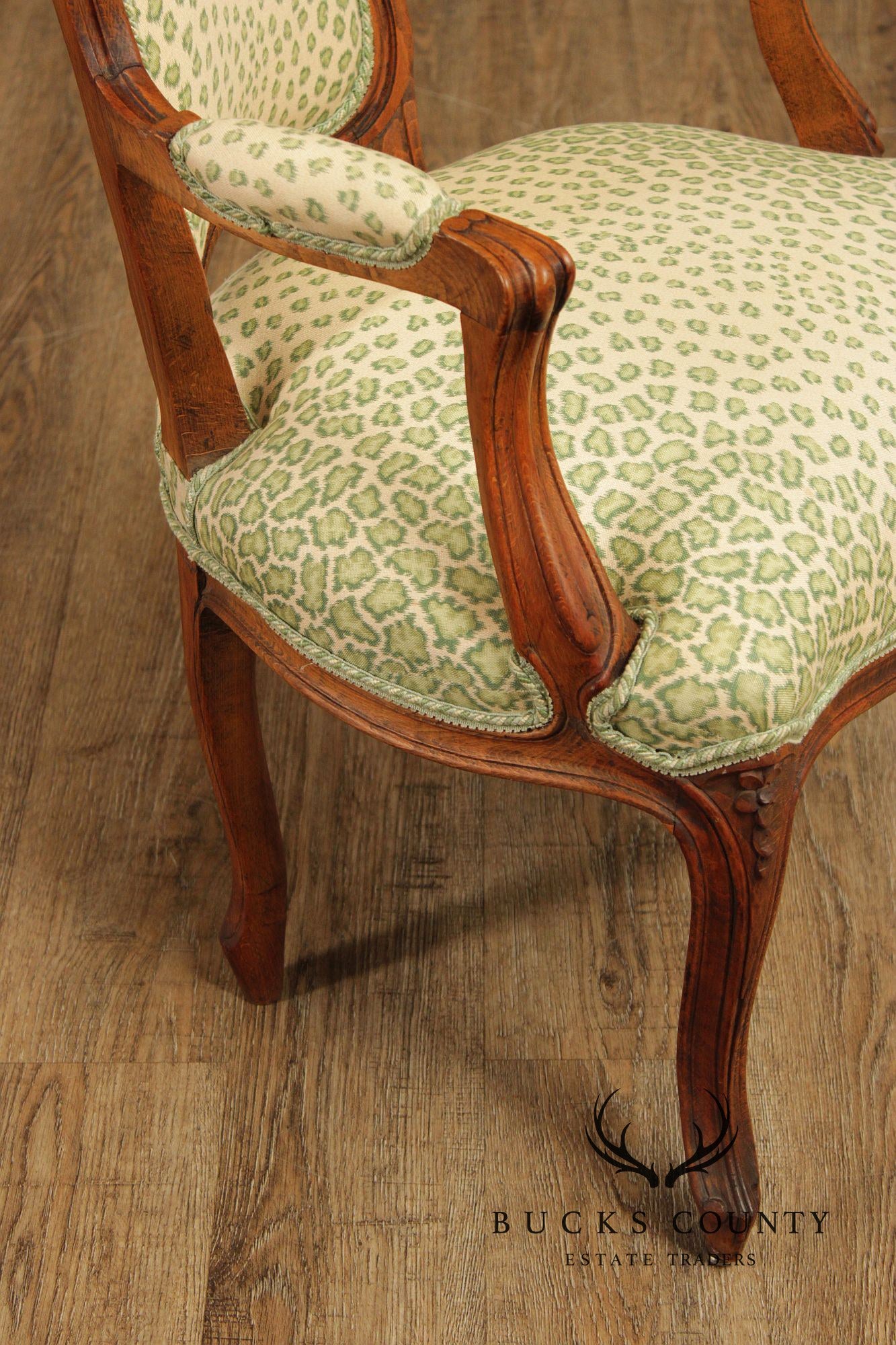 French Louis XV Style Pair of Fauteuil Armchairs