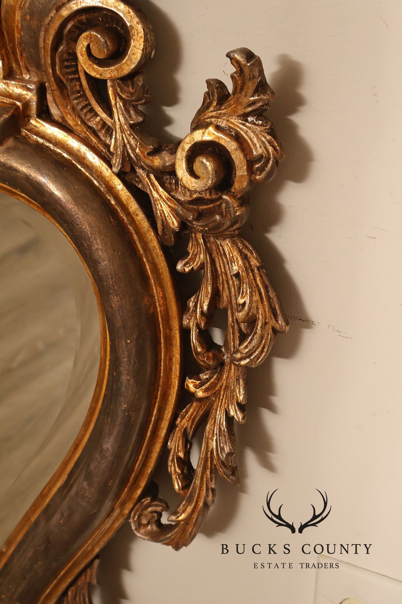 LaBarge Italian Rococo Style Giltwood Wall Mirror