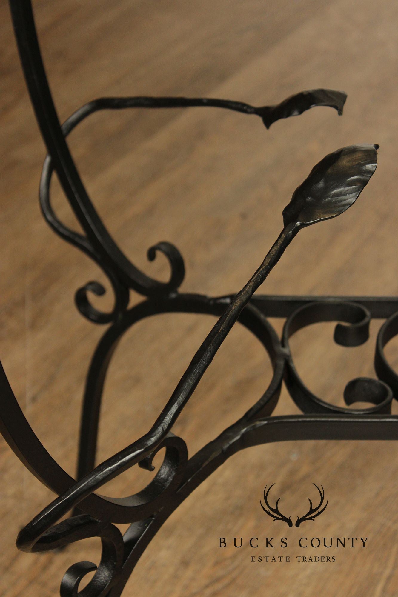 Salterini Style Wrought Iron & Glass Rectangular Console Table