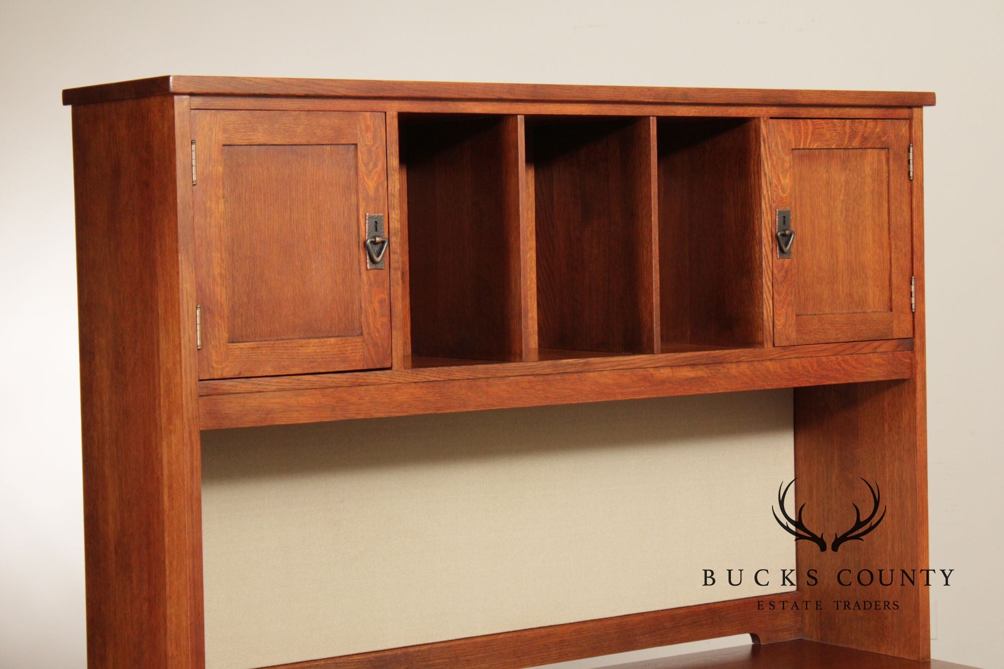 Stickley Mission Collection Executive Desk With Bookcase Hutch