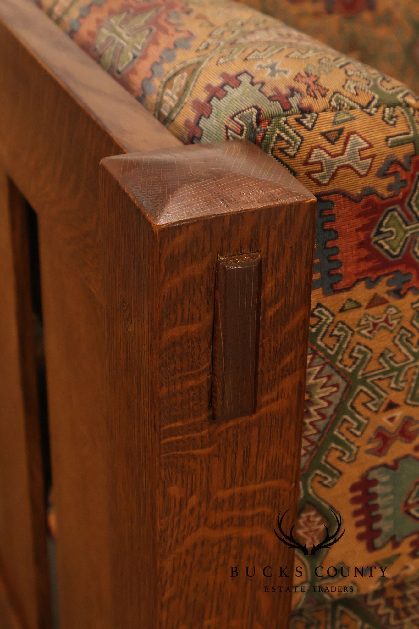 Stickley Mission Collection Oak Settle Sofa