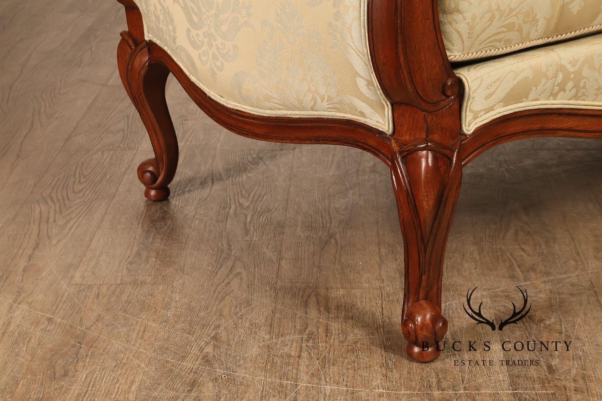 Ethan Allen French Louis XV Style Camelback Sofa